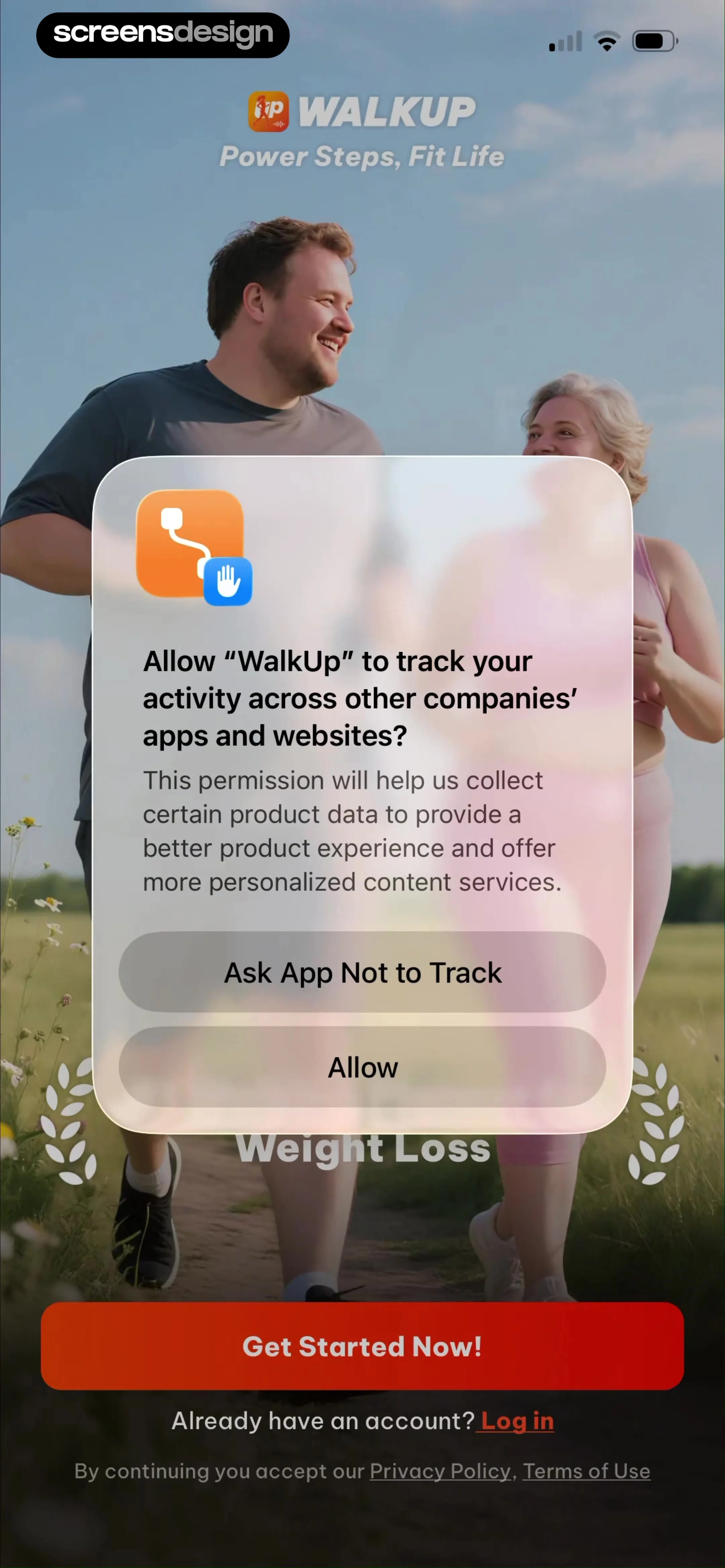 WalkUp | Weight Loss Tracker screen 2