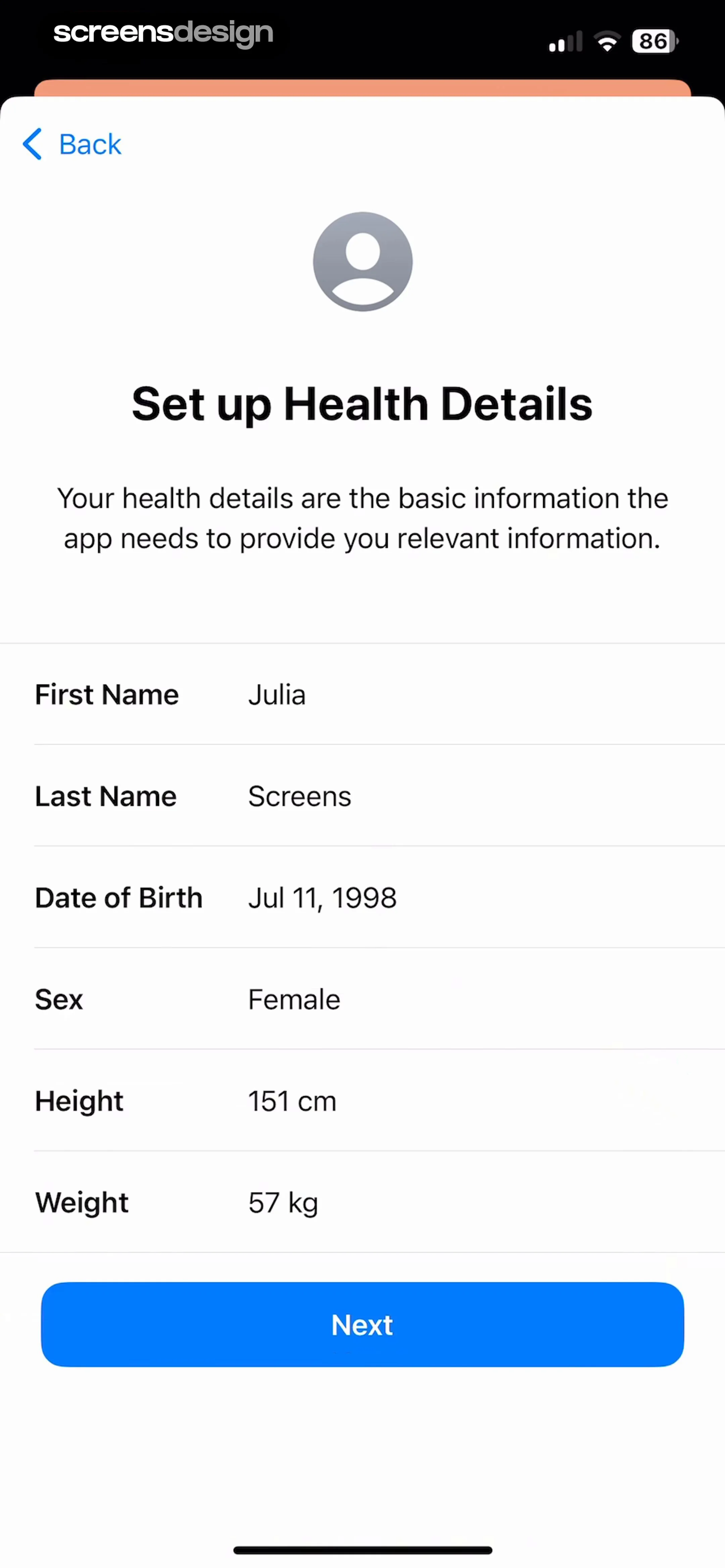 Apple Health screen 5