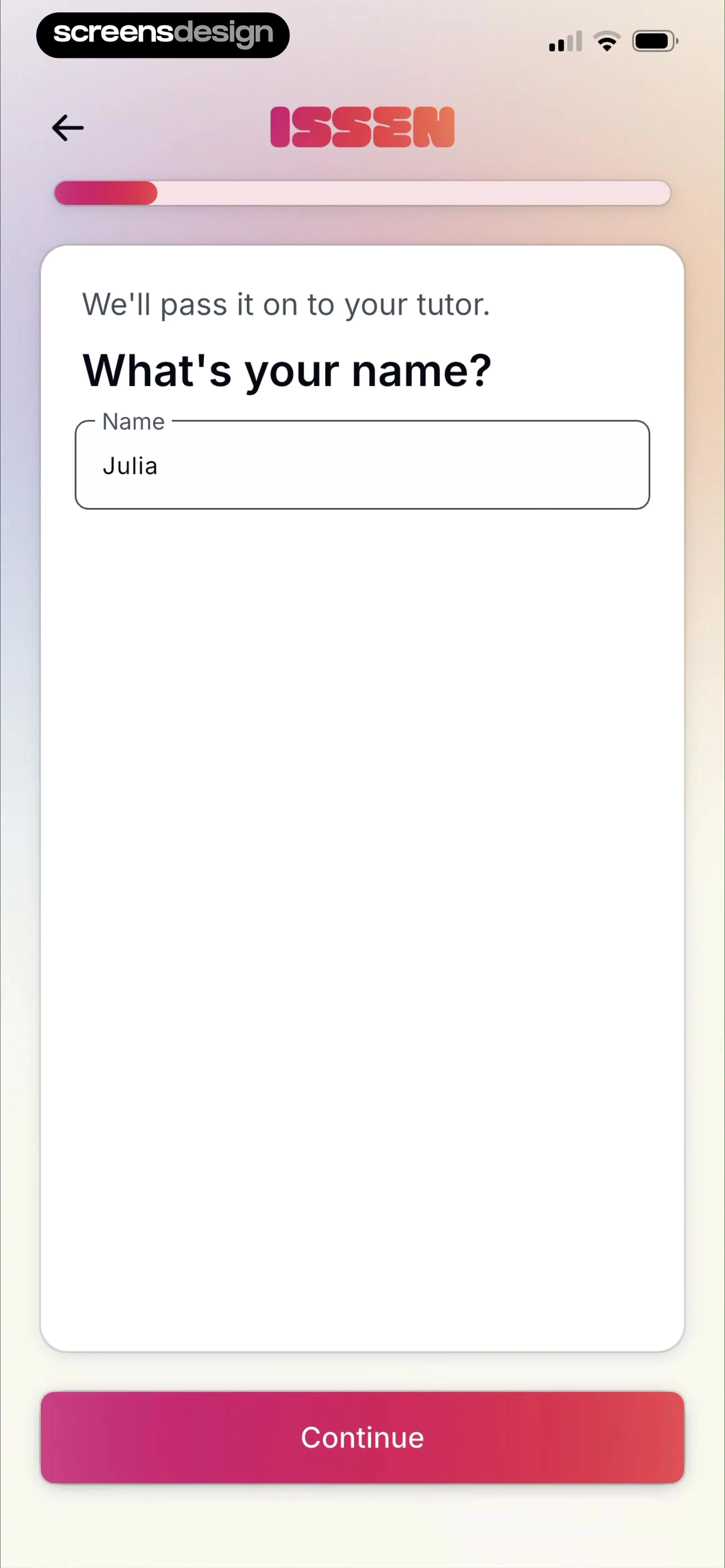 ISSEN - Voice Tutor screen 4