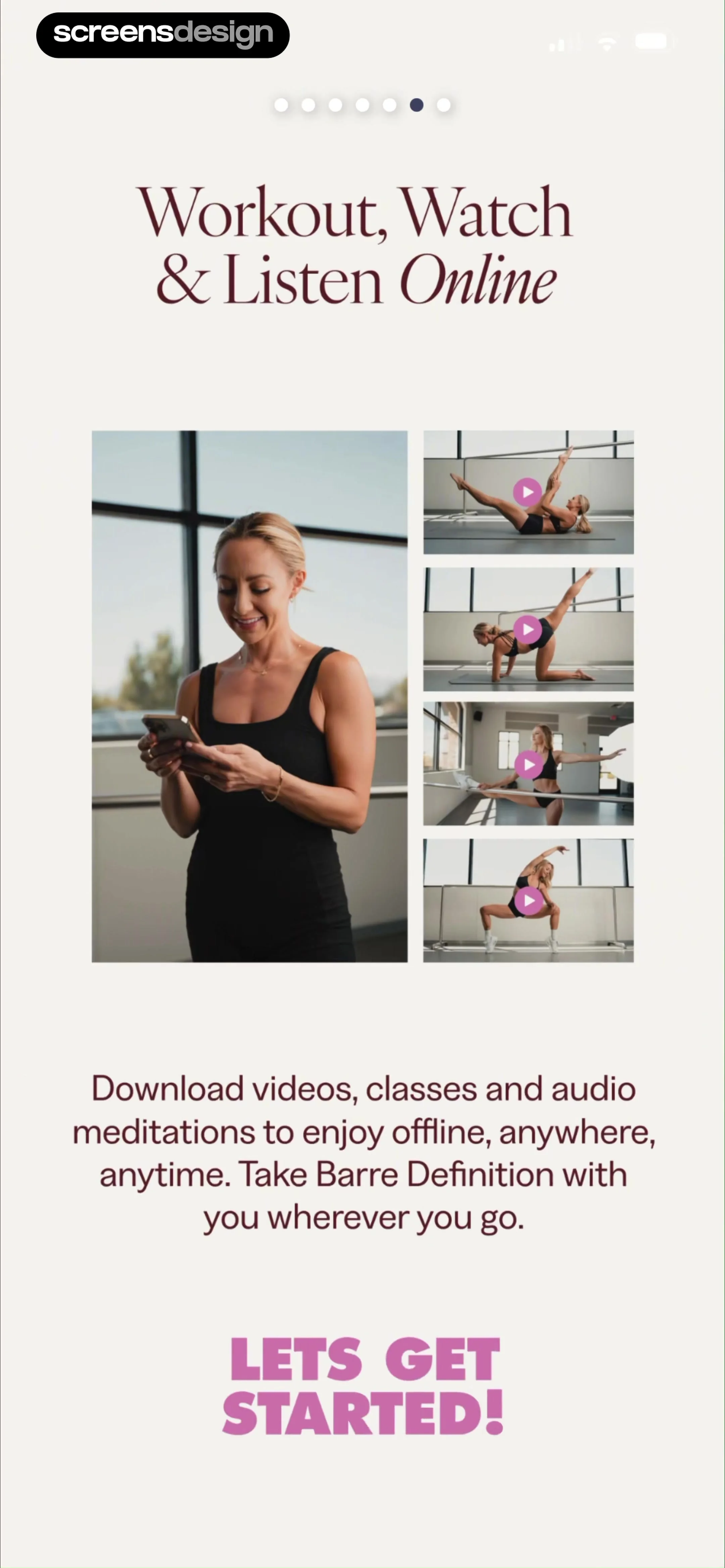 Barre Definition screen 8