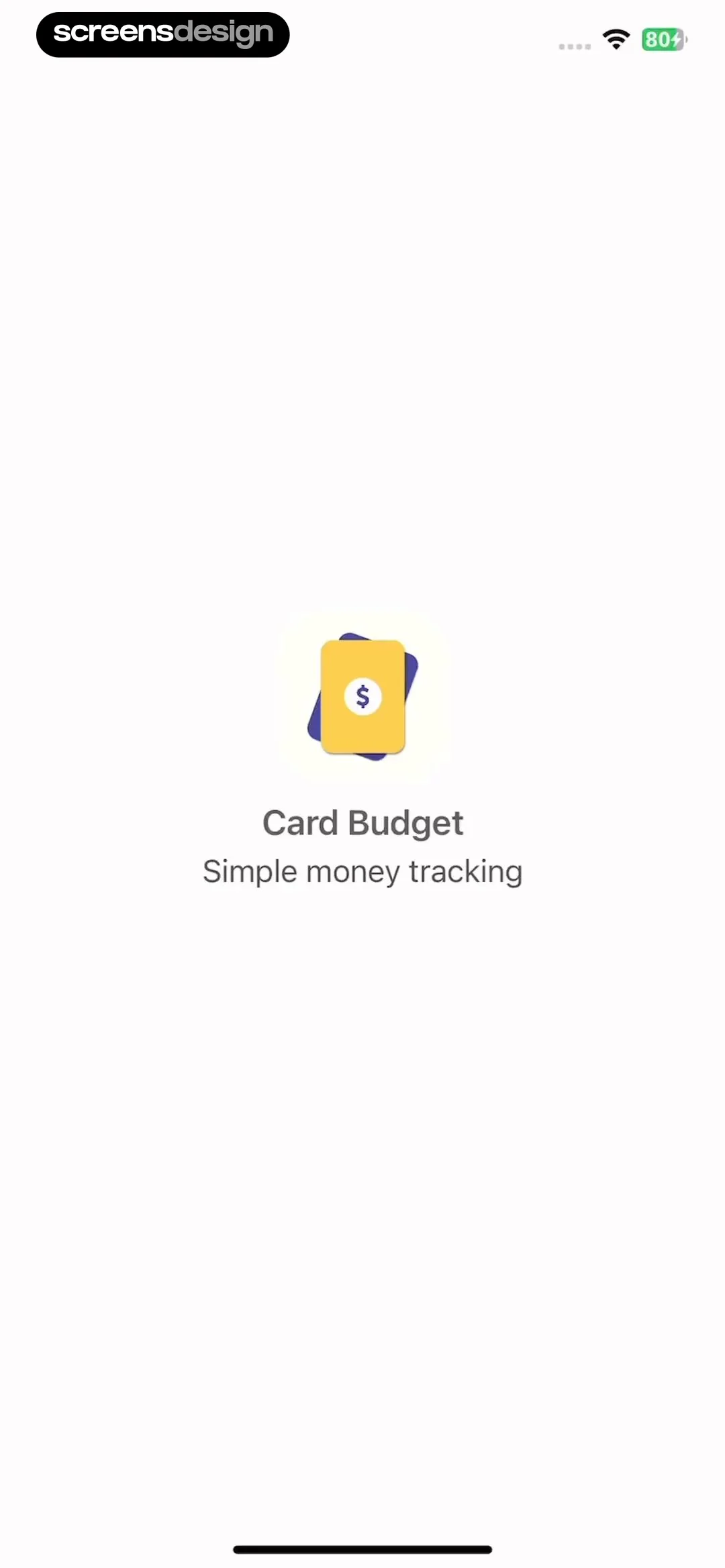 Budget app - spending tracker screen 1
