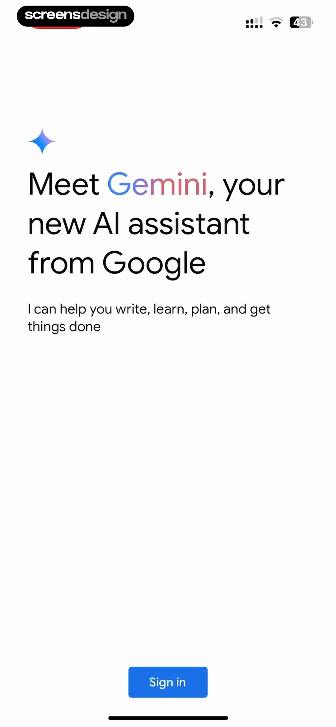 Google Gemini screen 1