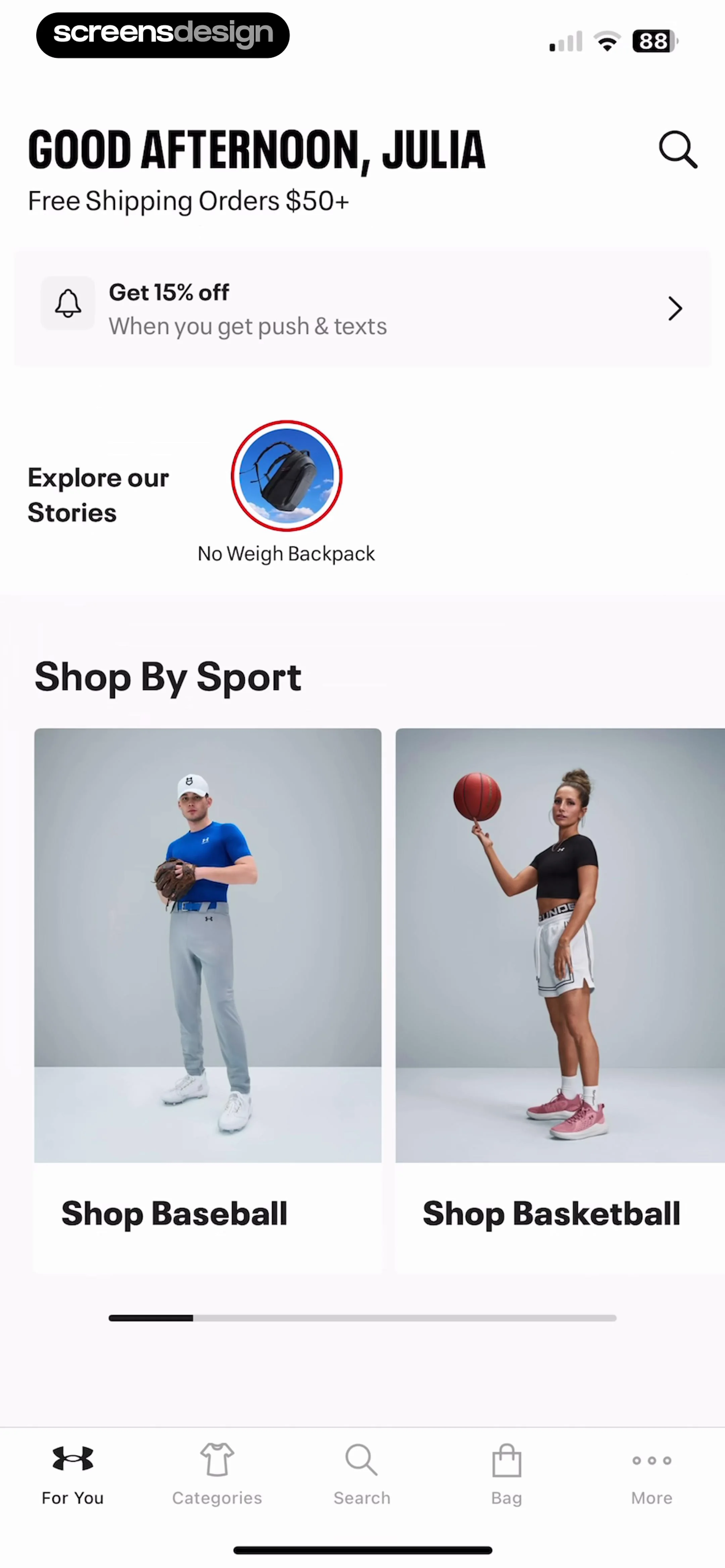 Under Armour screen 8