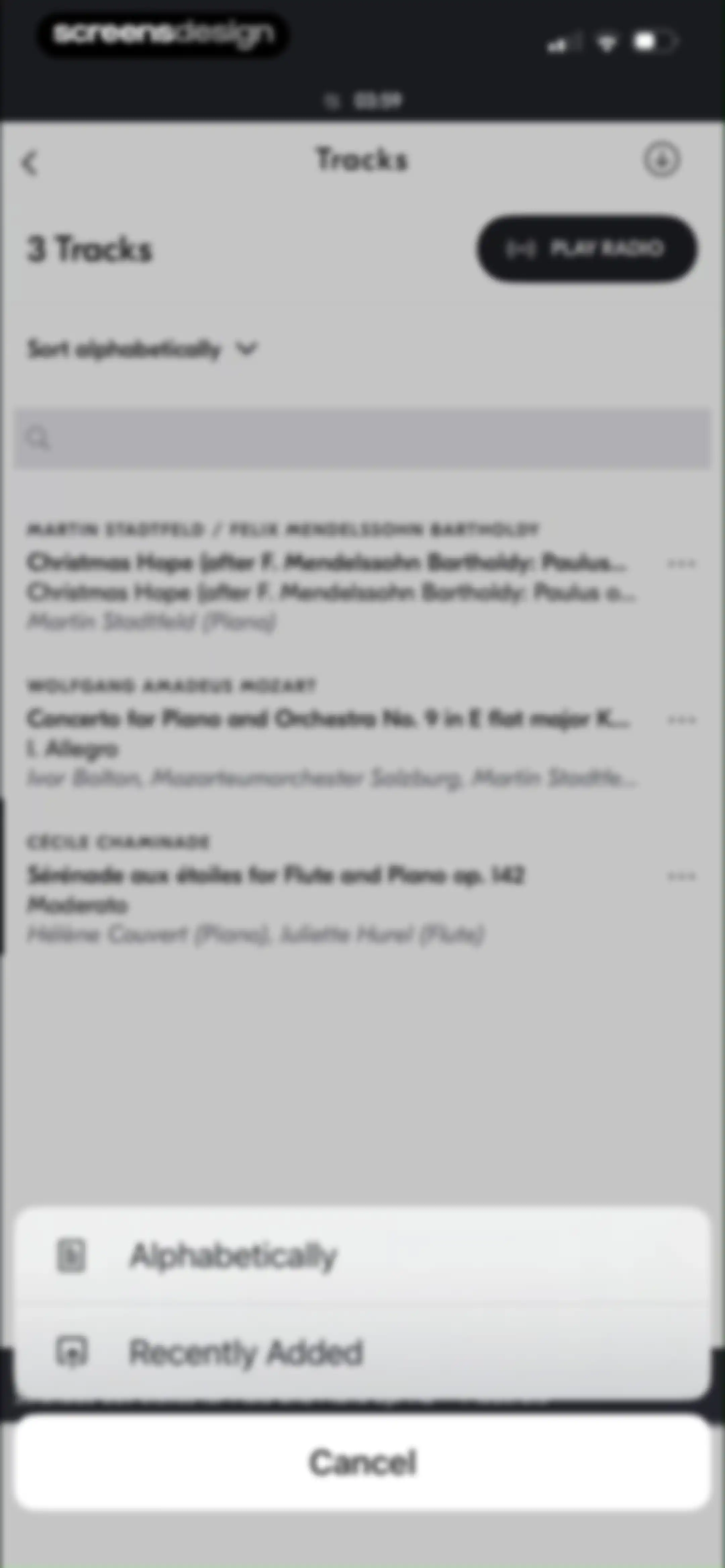 IDAGIO Stream Classical Music screen 101