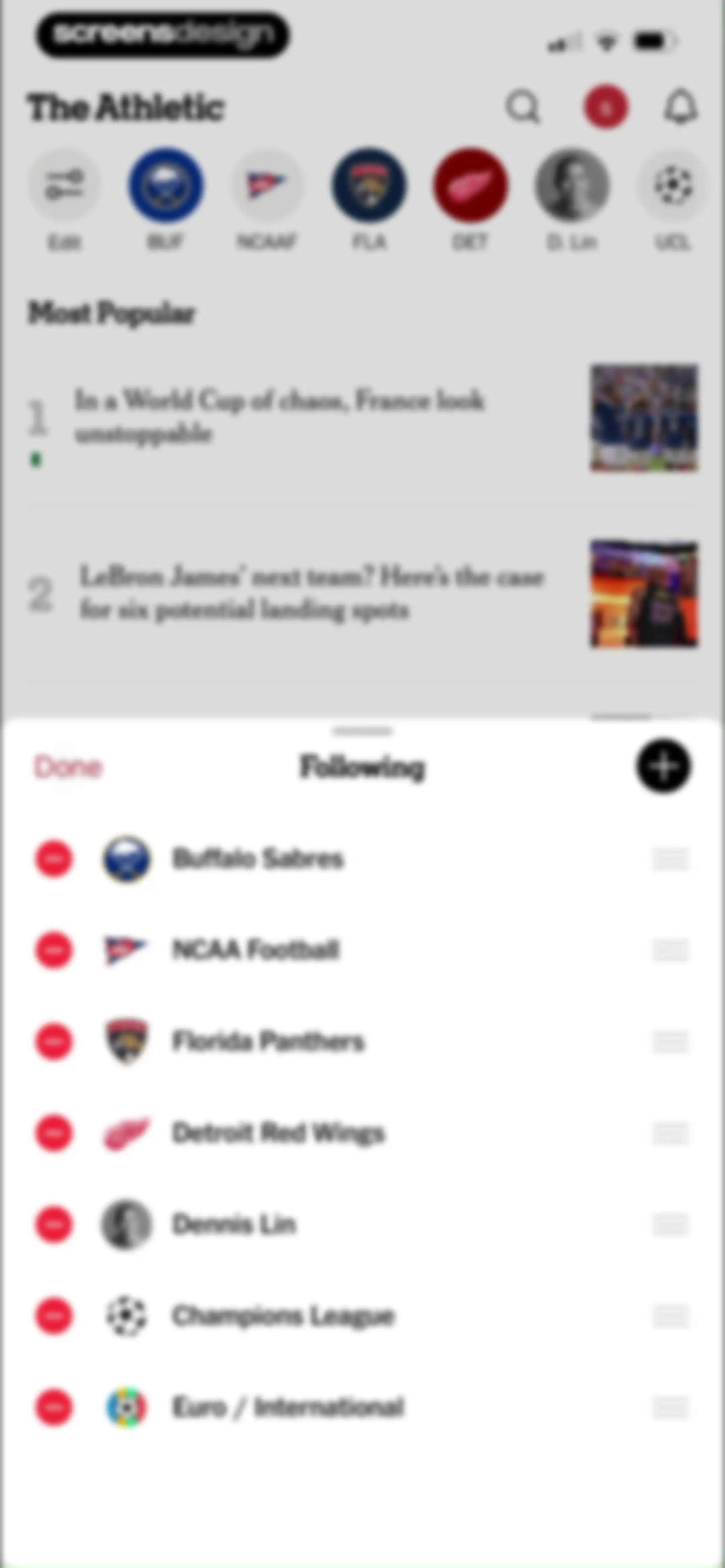 The Athletic: All Sports News screen 53