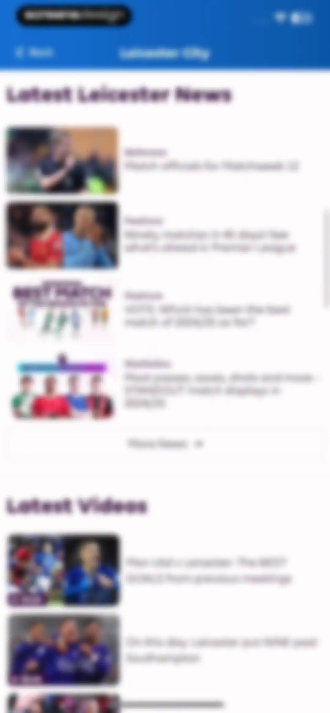 Premier League - Scores, News screen 48