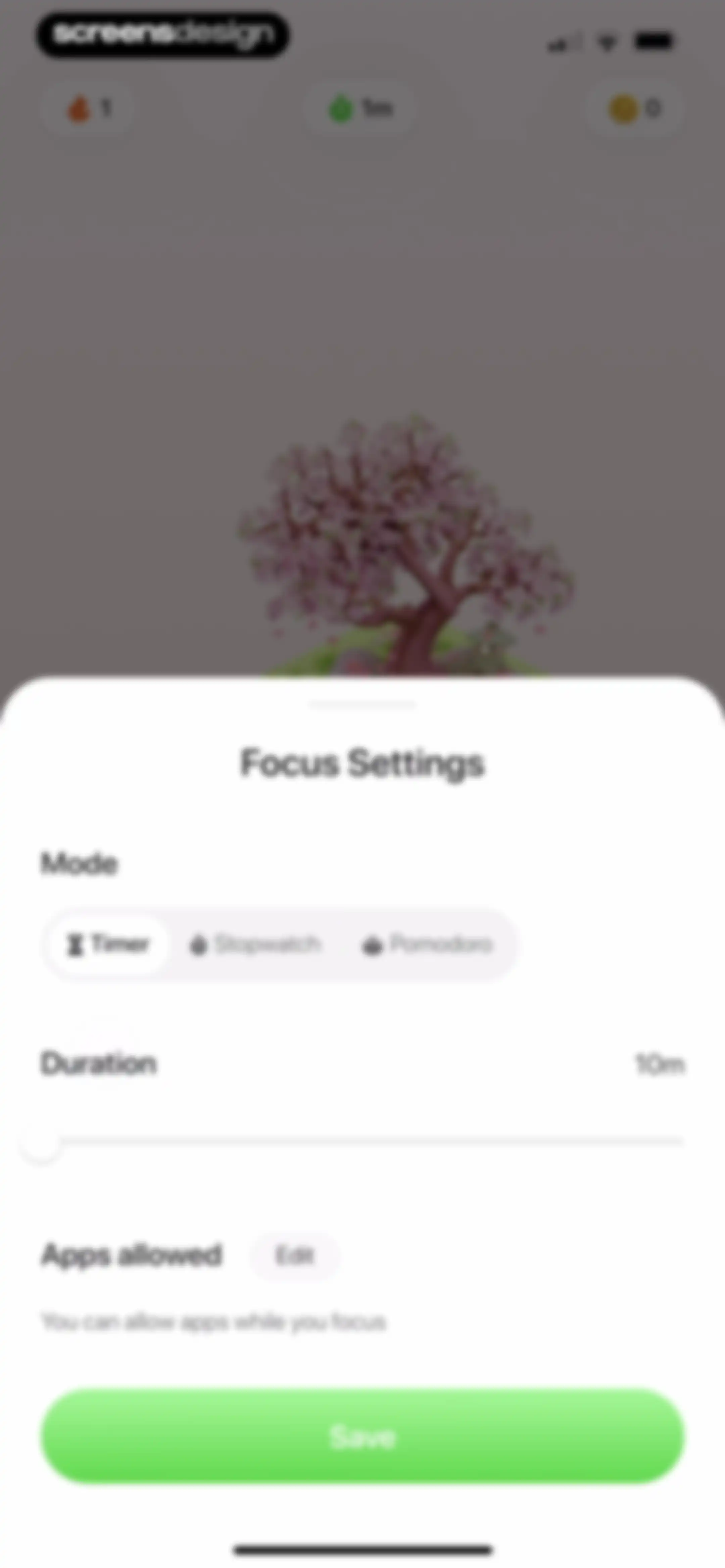 Focus Tree: Timer & Flashcards screen 109