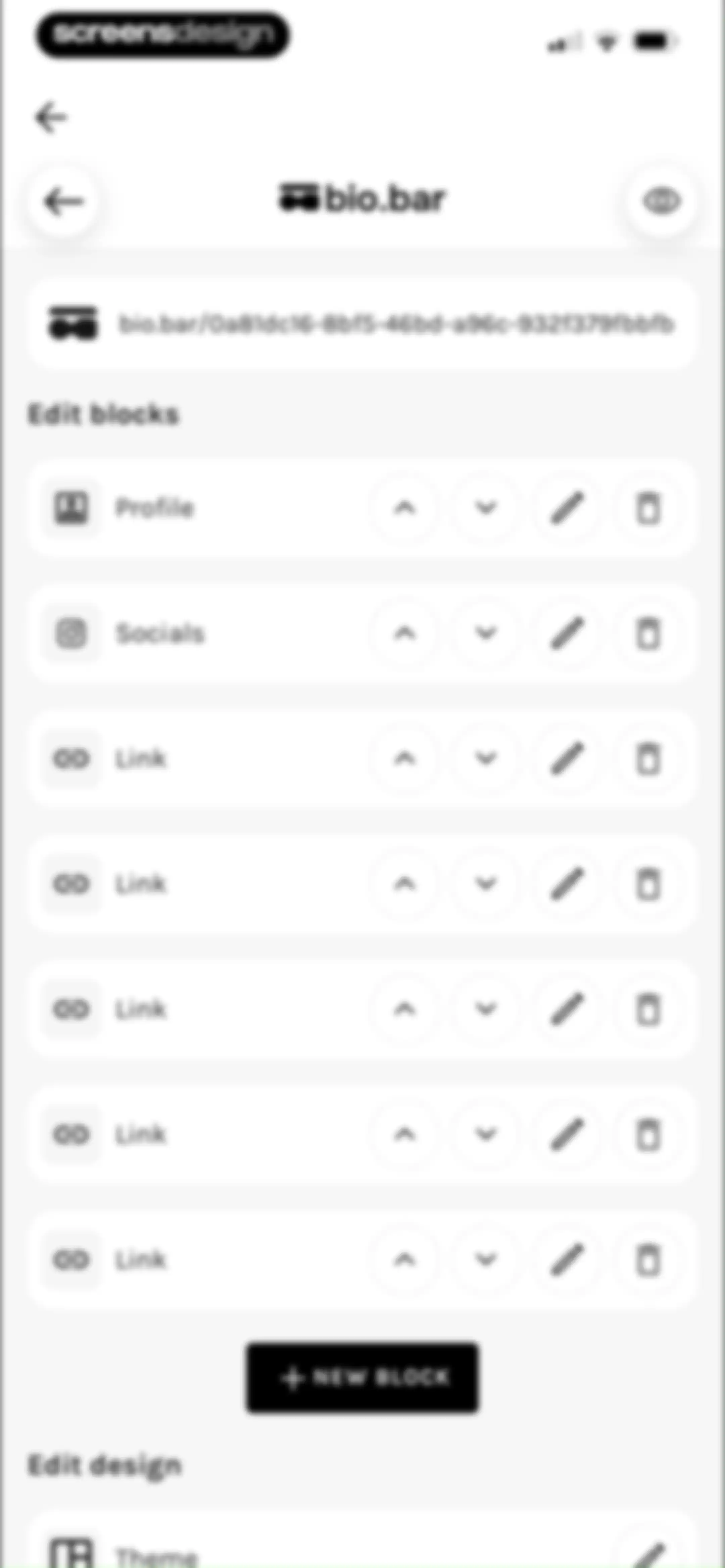 UNUM — Layout & Feed Preview screen 110