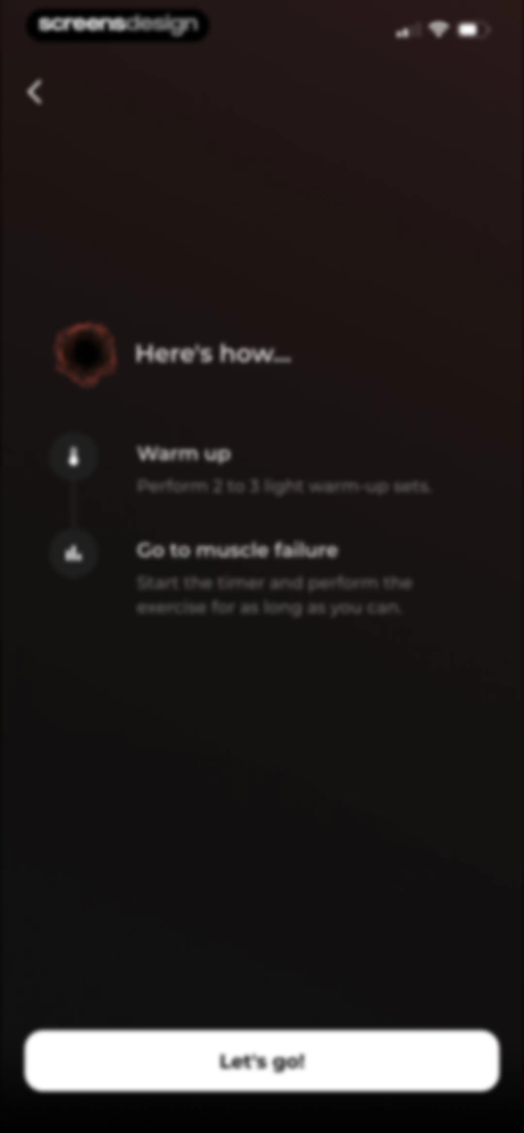 MCI - Personal Training AI screen 107