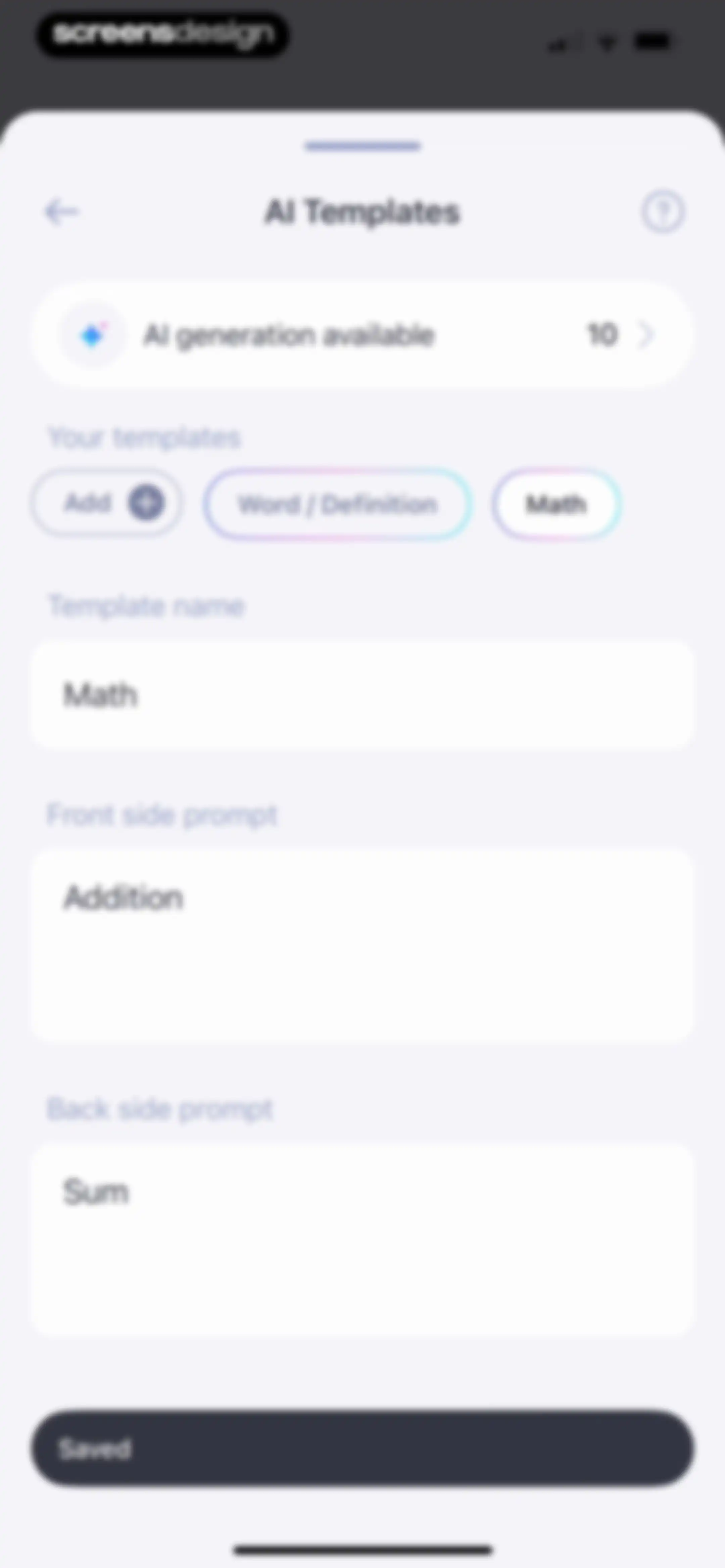 Cogni: Flashcards Learning screen 20