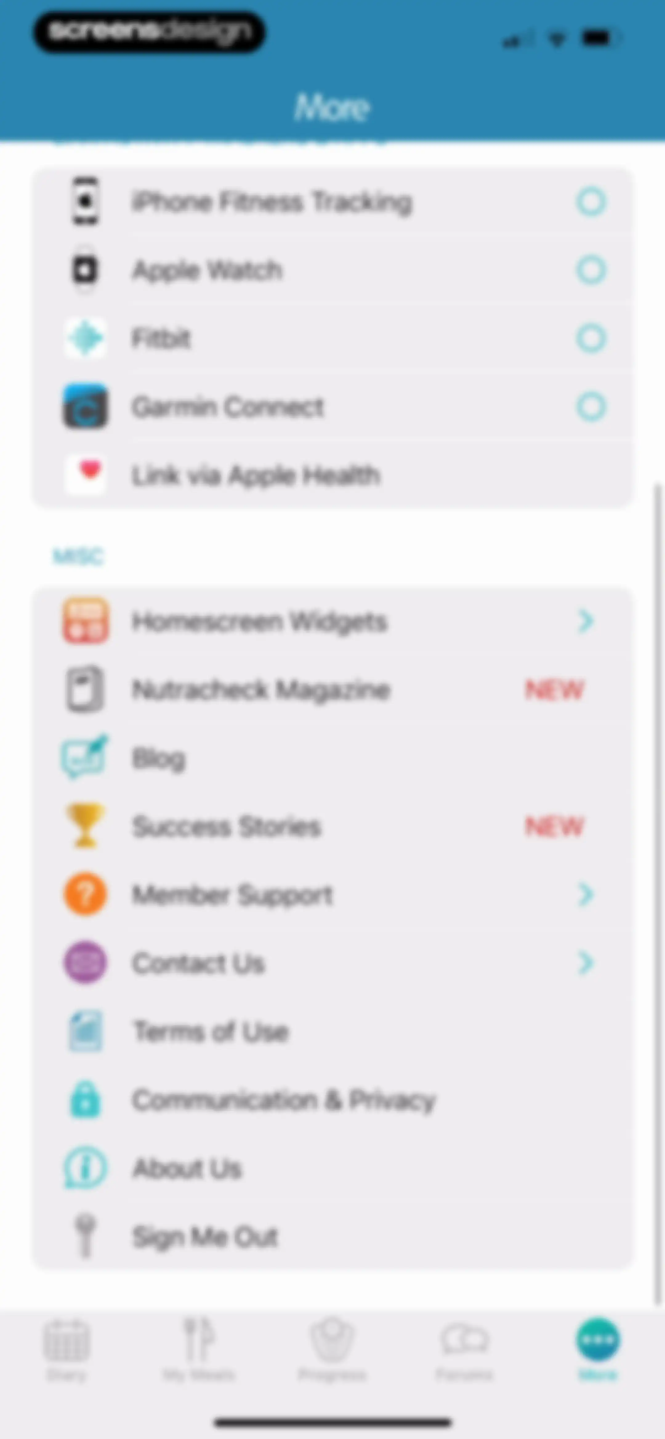 Calorie Counter + screen 170