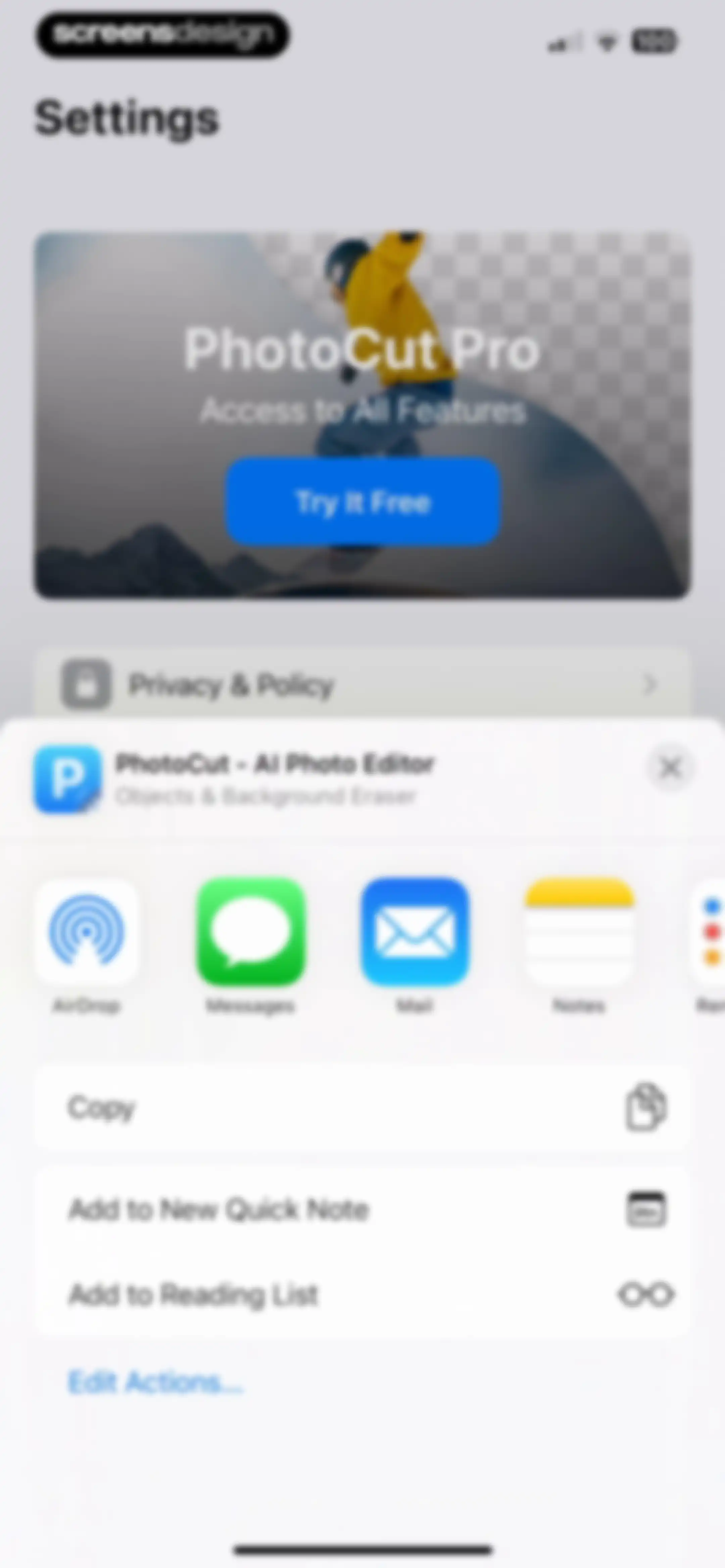 PhotoCut - AI Photo Editor screen 98