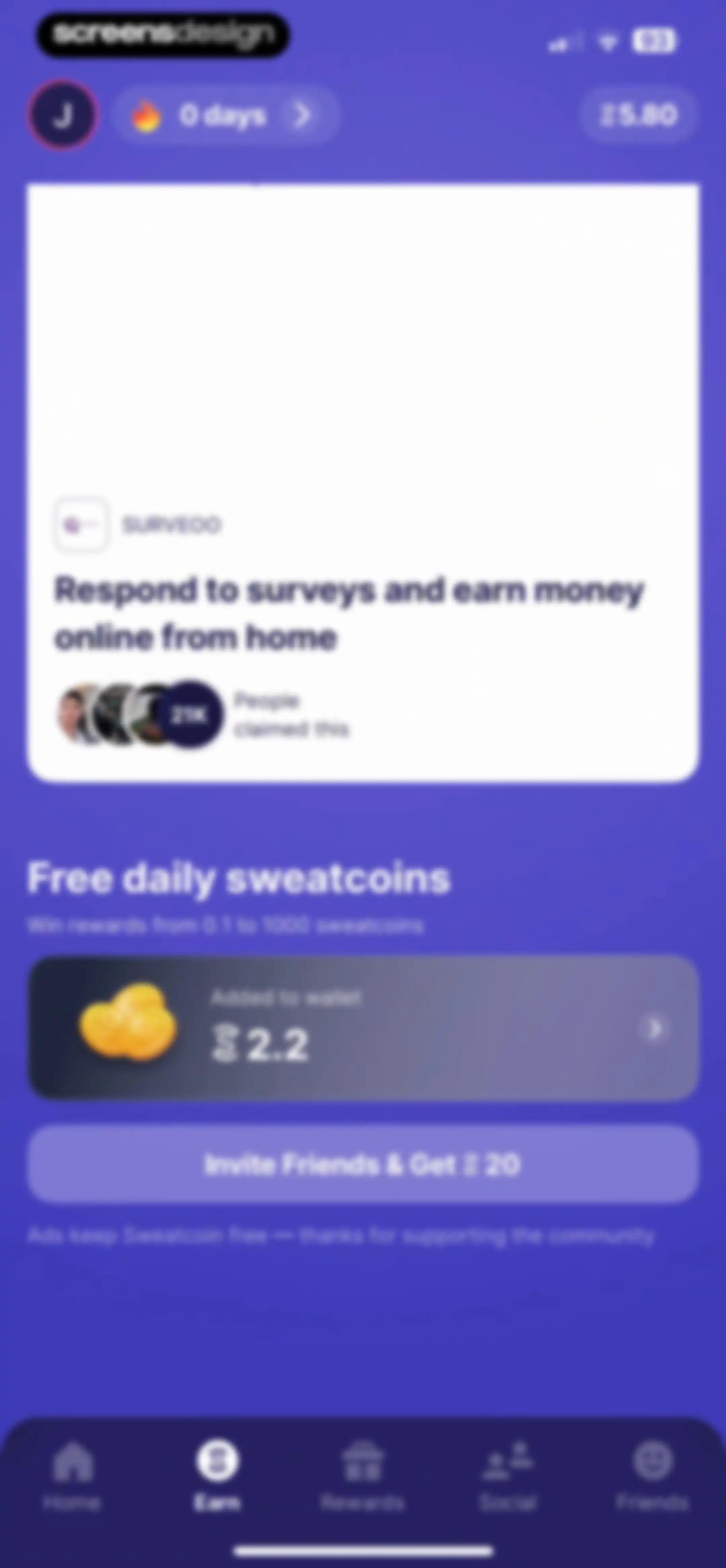 Sweatcoin Walking Step Counter screen 150