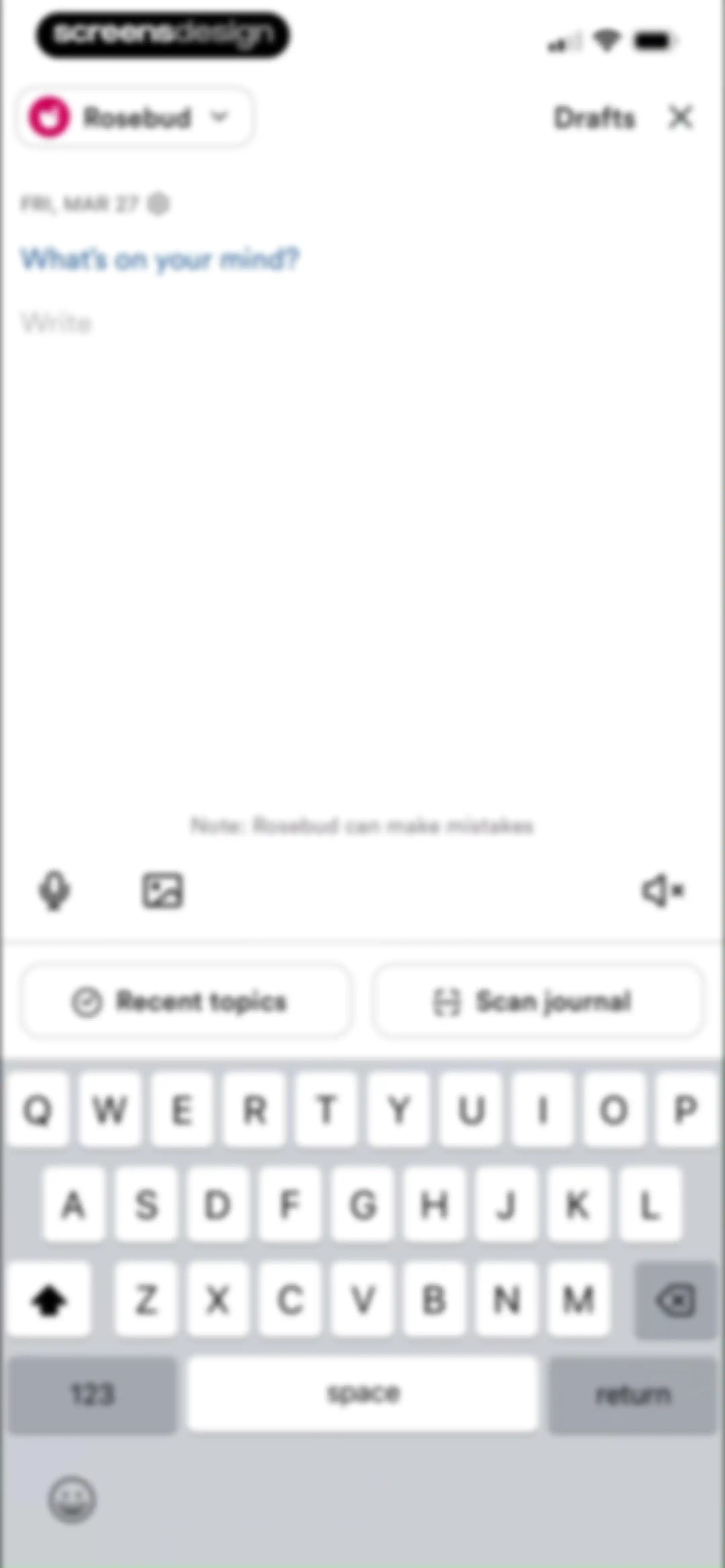 Rosebud: AI Journal & Diary screen 108