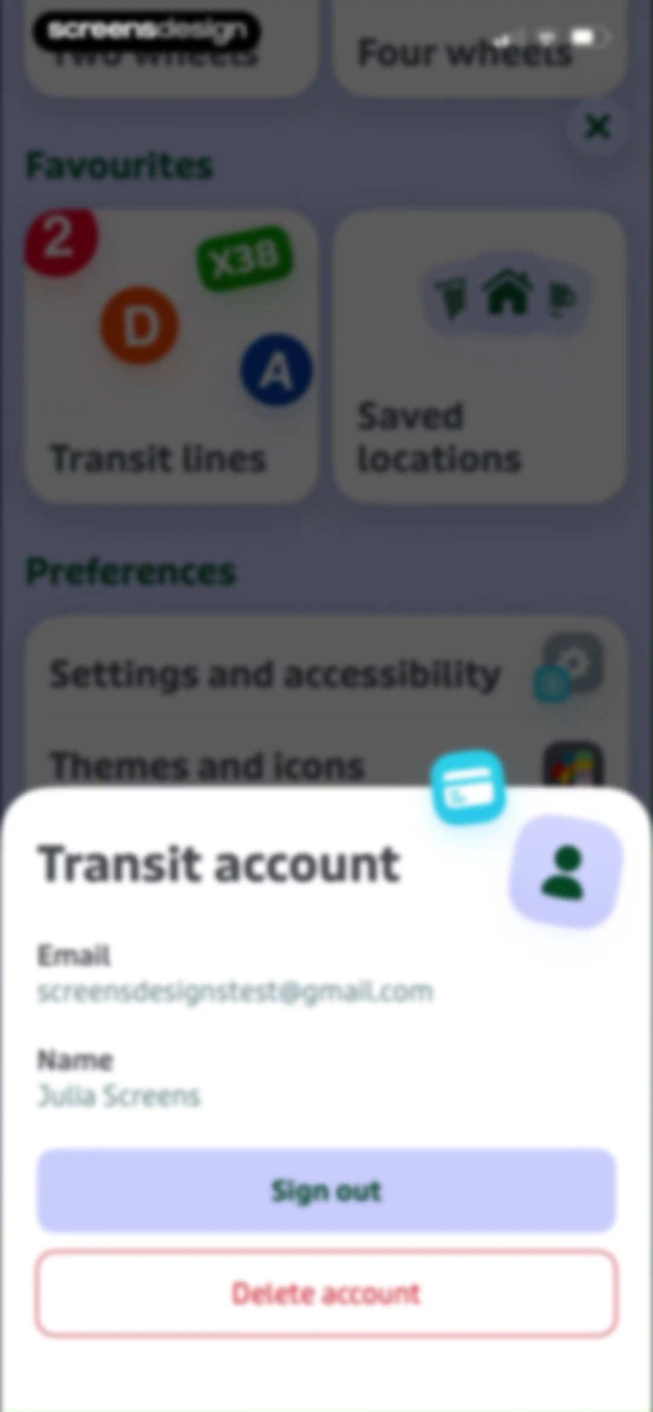 Transit • Subway & Bus Times screen 90