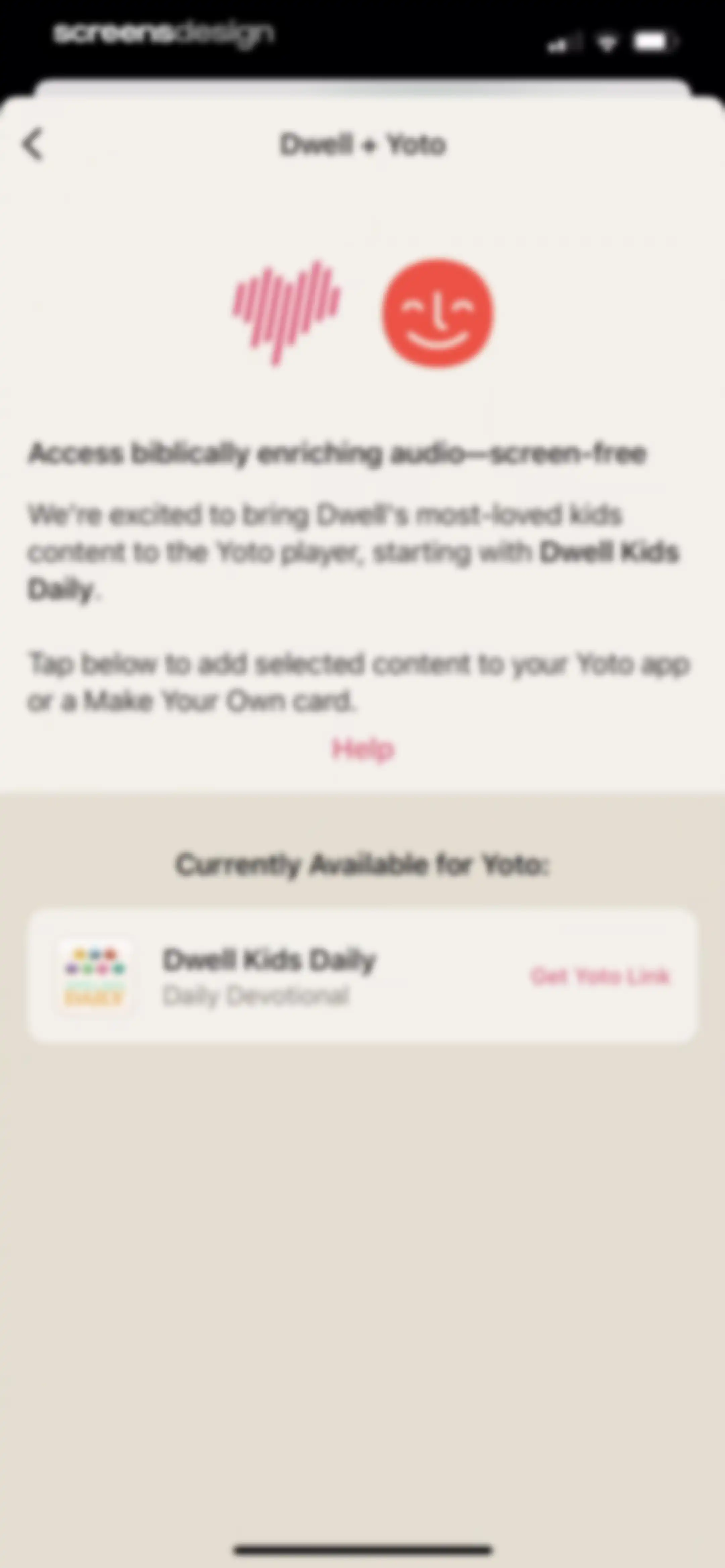 Dwell: Audio Bible screen 133