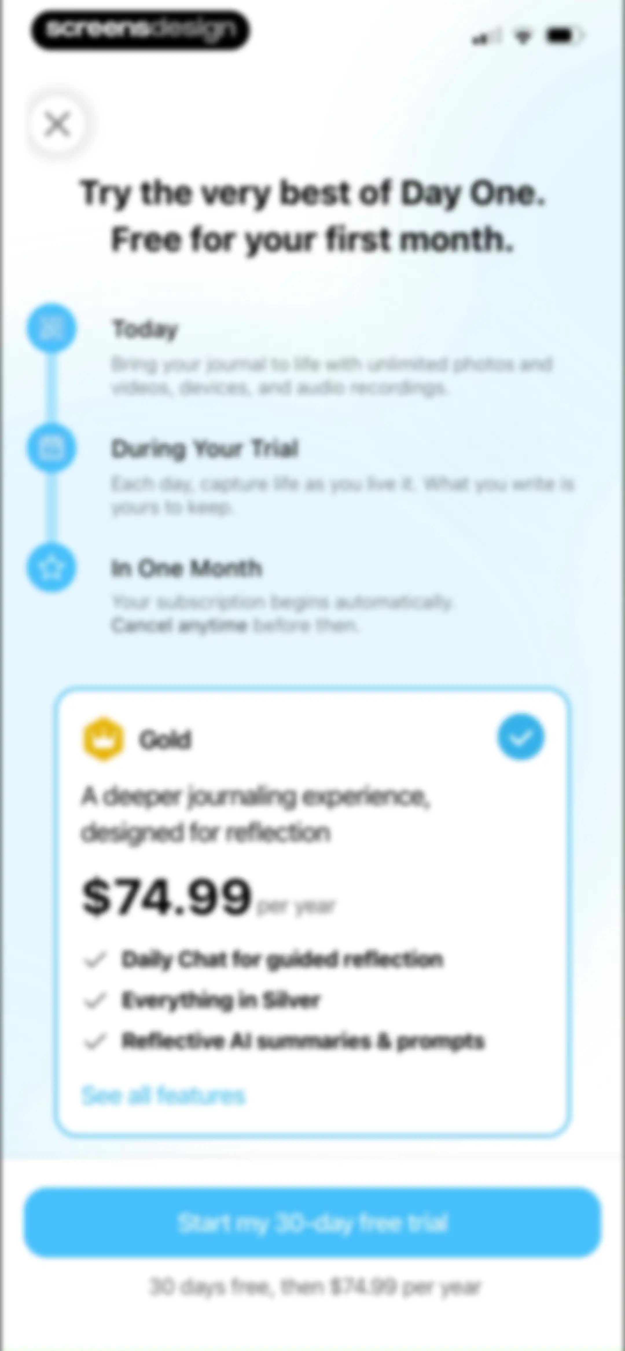 Day One: Daily Journal & Diary screen 5