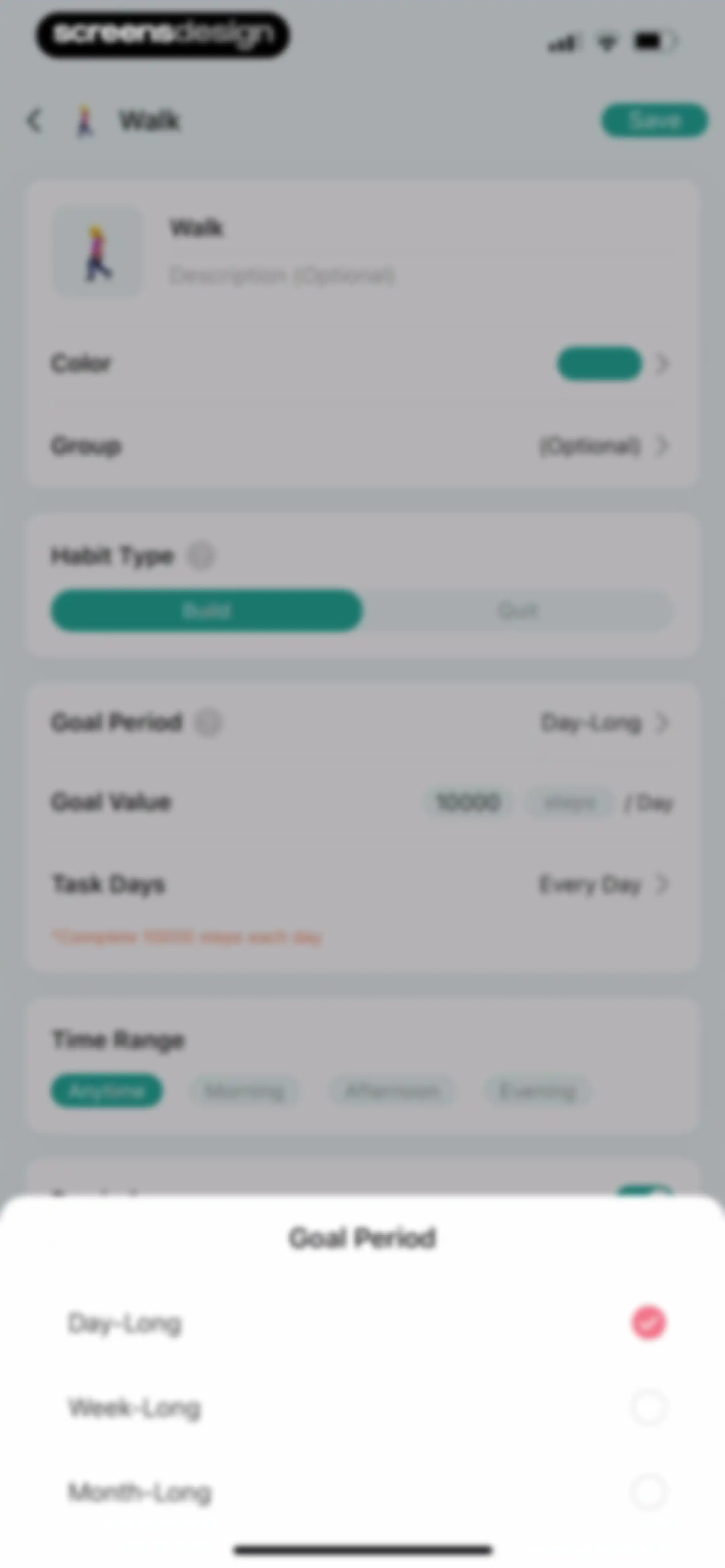 Habit Tracker screen 40