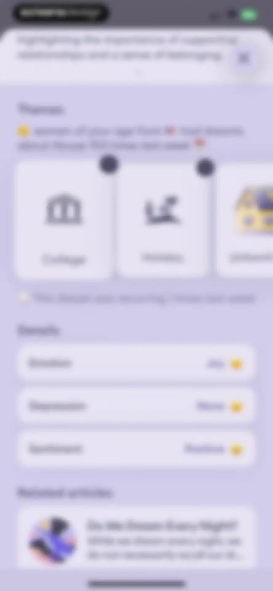 DreamApp: Dream Interpretation screen 75