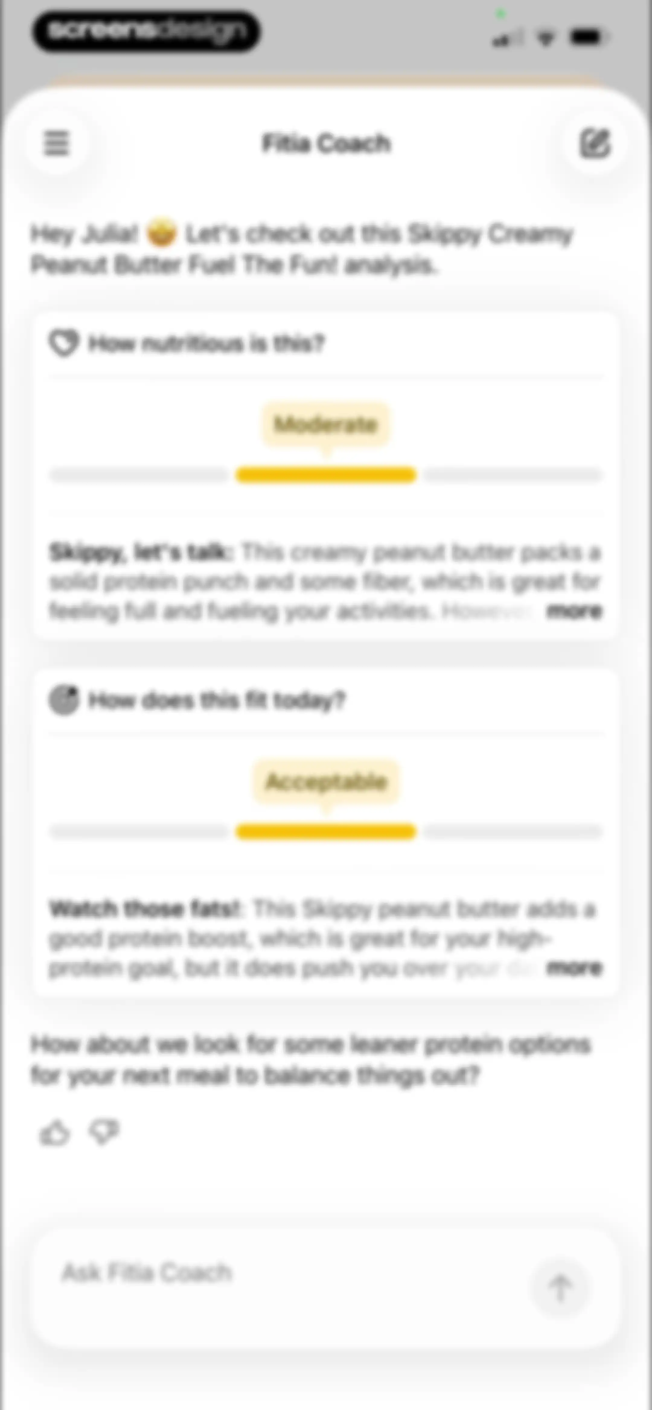 Fitia: Calorie Counter & Diet screen 126
