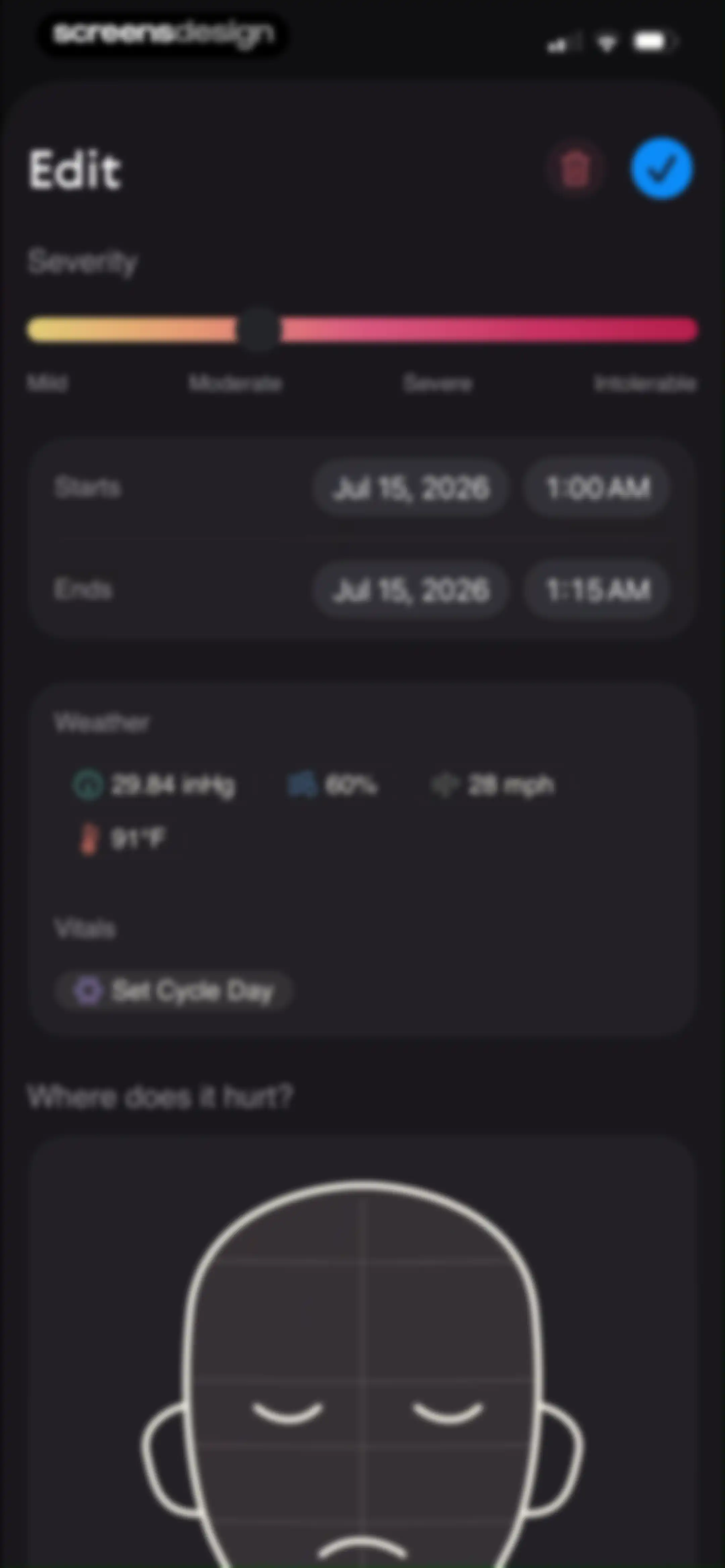 Relief - Migraine Tracker screen 68