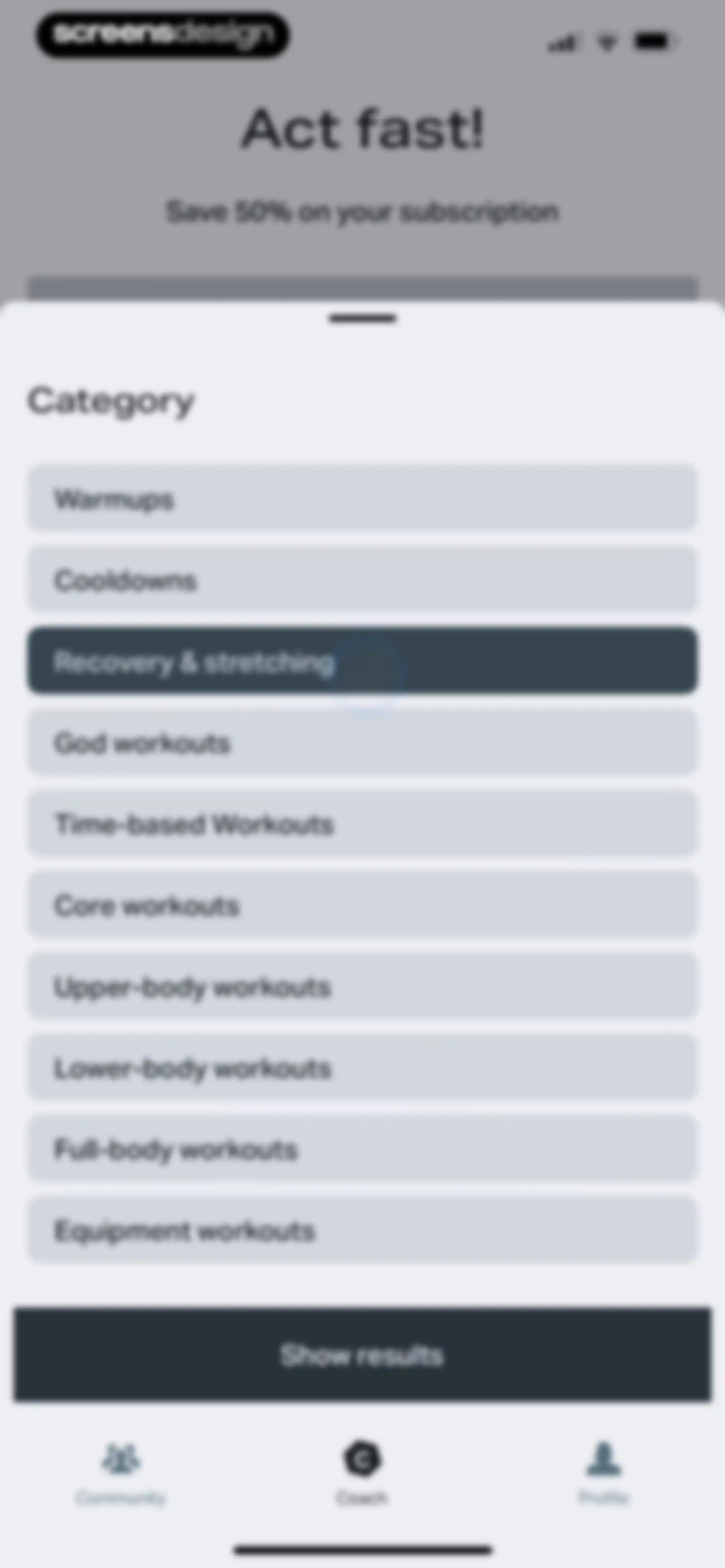 Freeletics: Workouts & Fitness screen 105