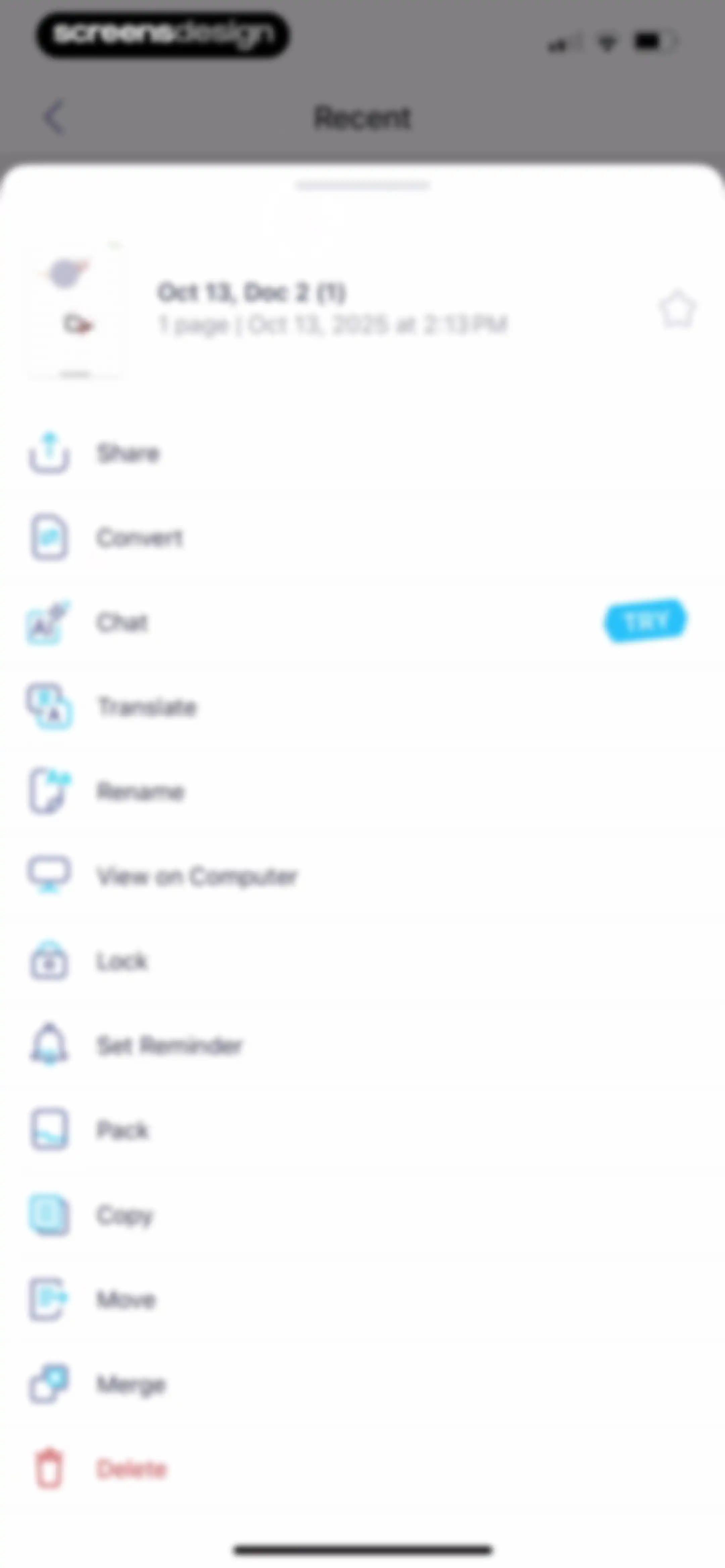 iScanner: PDF Document Scanner screen 136