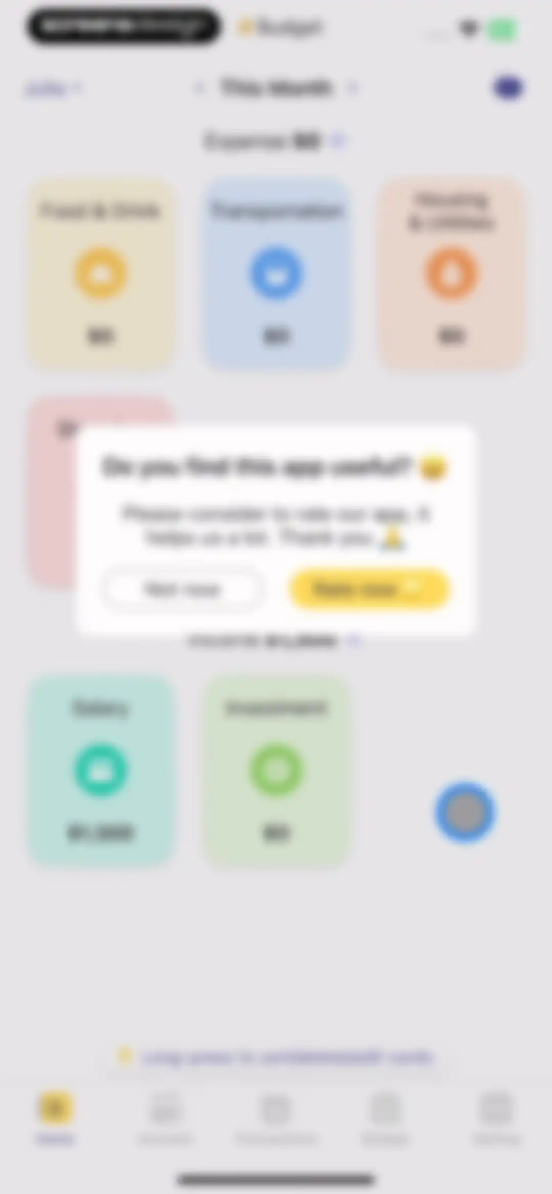 Budget app - spending tracker screen 24