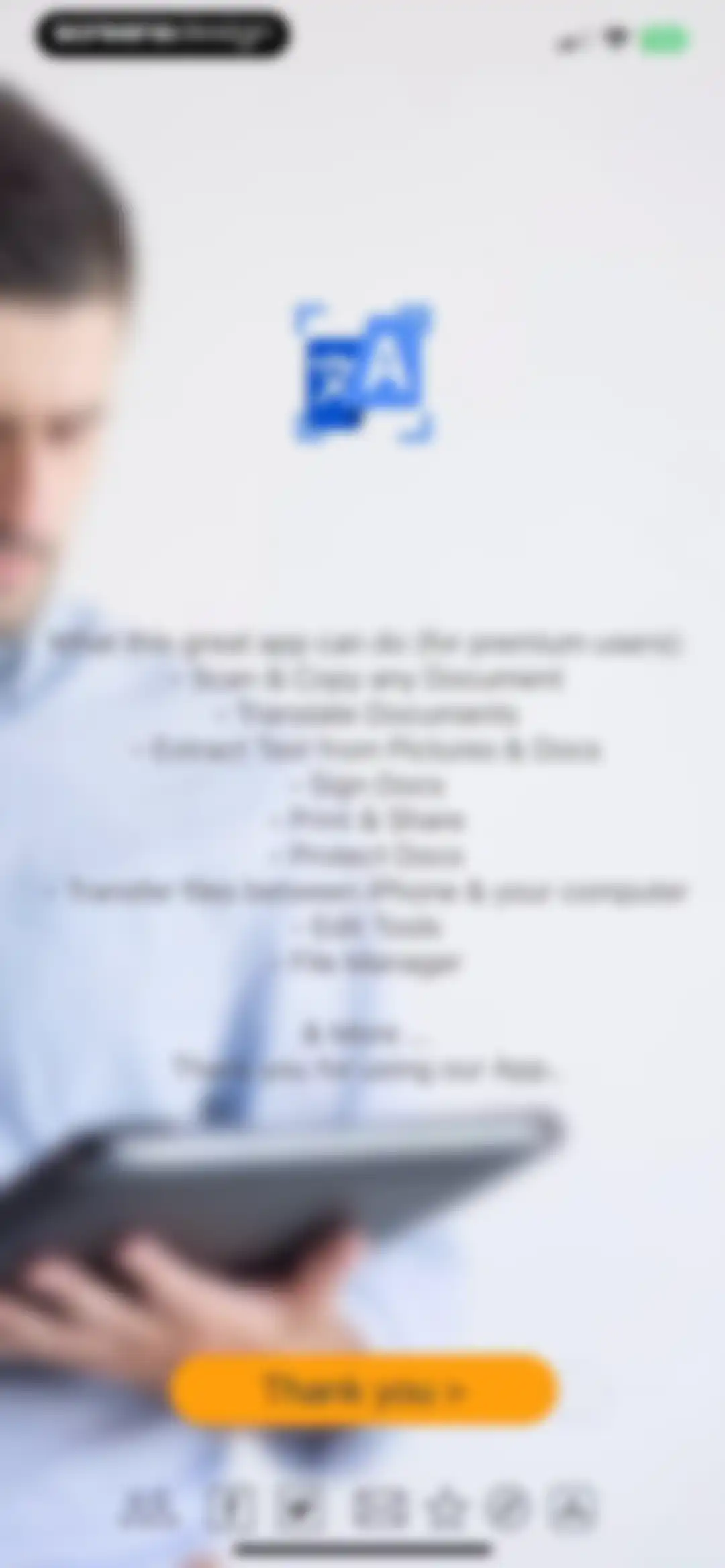 OneDocs Scanner Translator screen 4