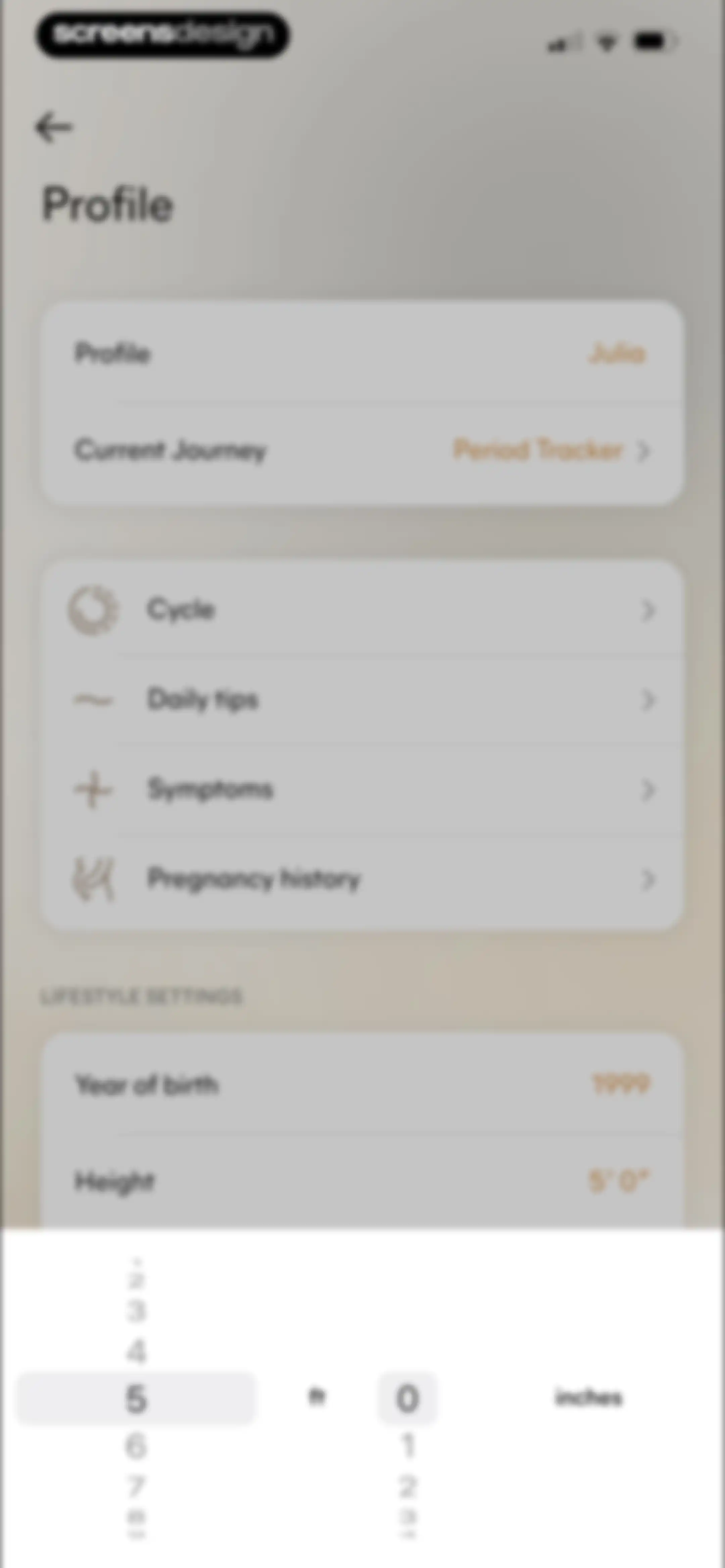 Lively - Period Tracker, Cycle screen 84