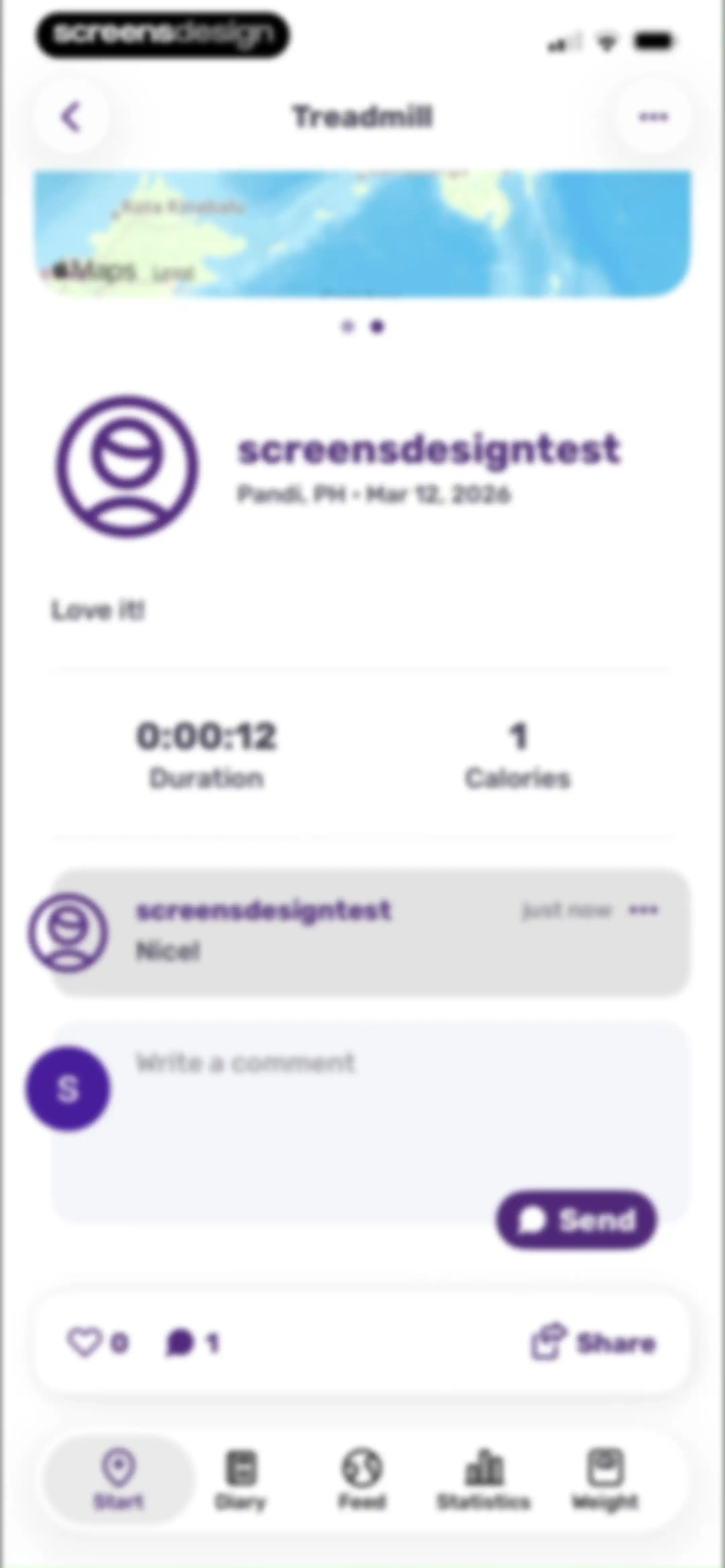 Running Tracker App – FITAPP screen 62