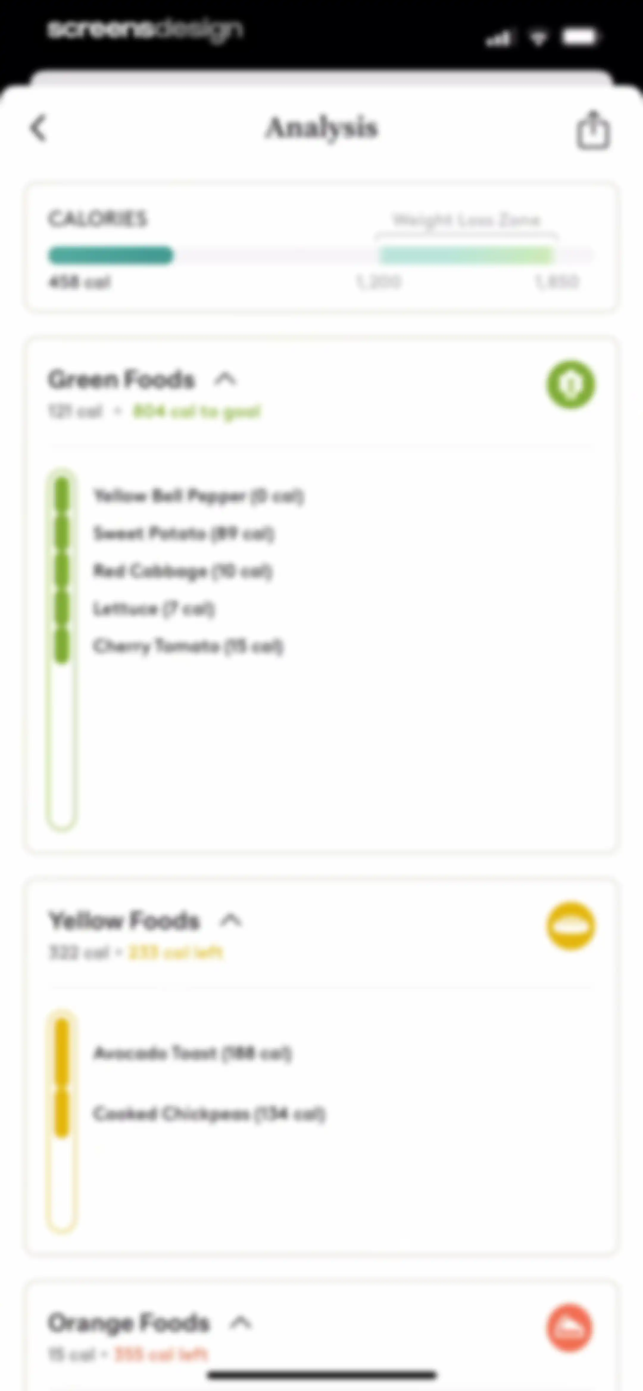 Noom Weight Loss, Food Tracker screen 186