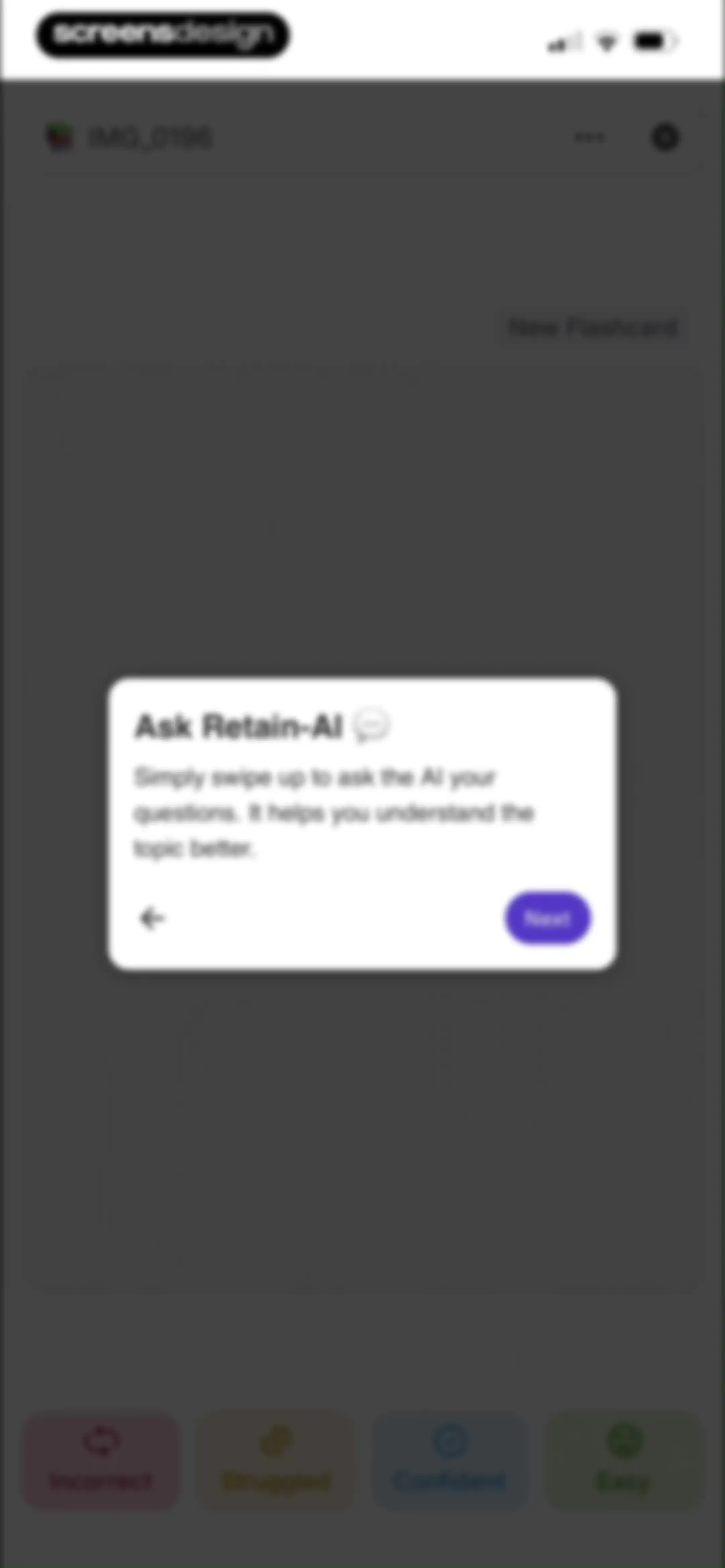 Retain Cards: AI Flashcards screen 105