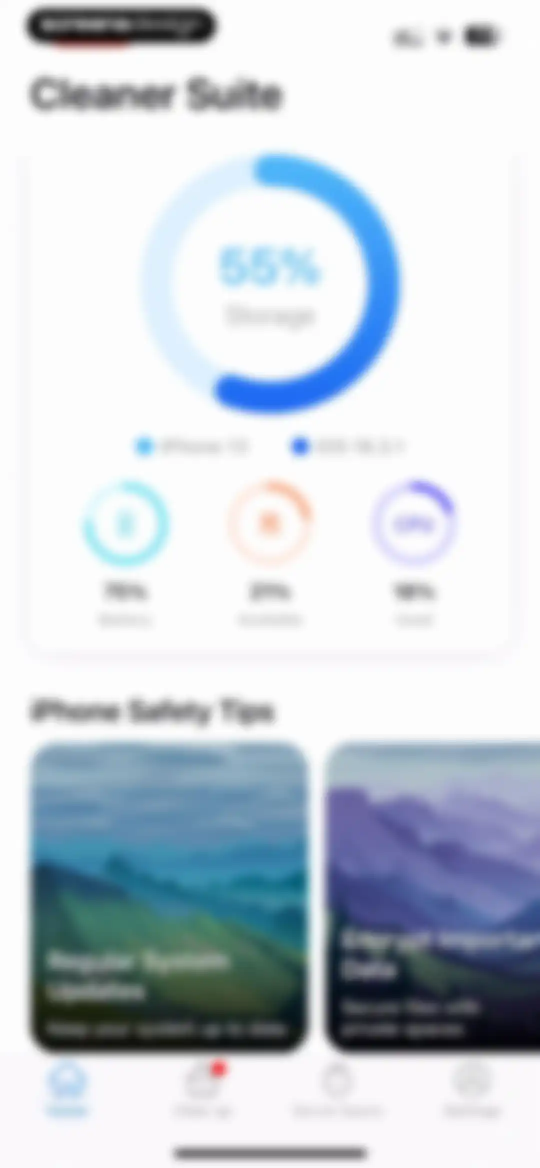 Cleaner Suite:Clean up Storage screen 29