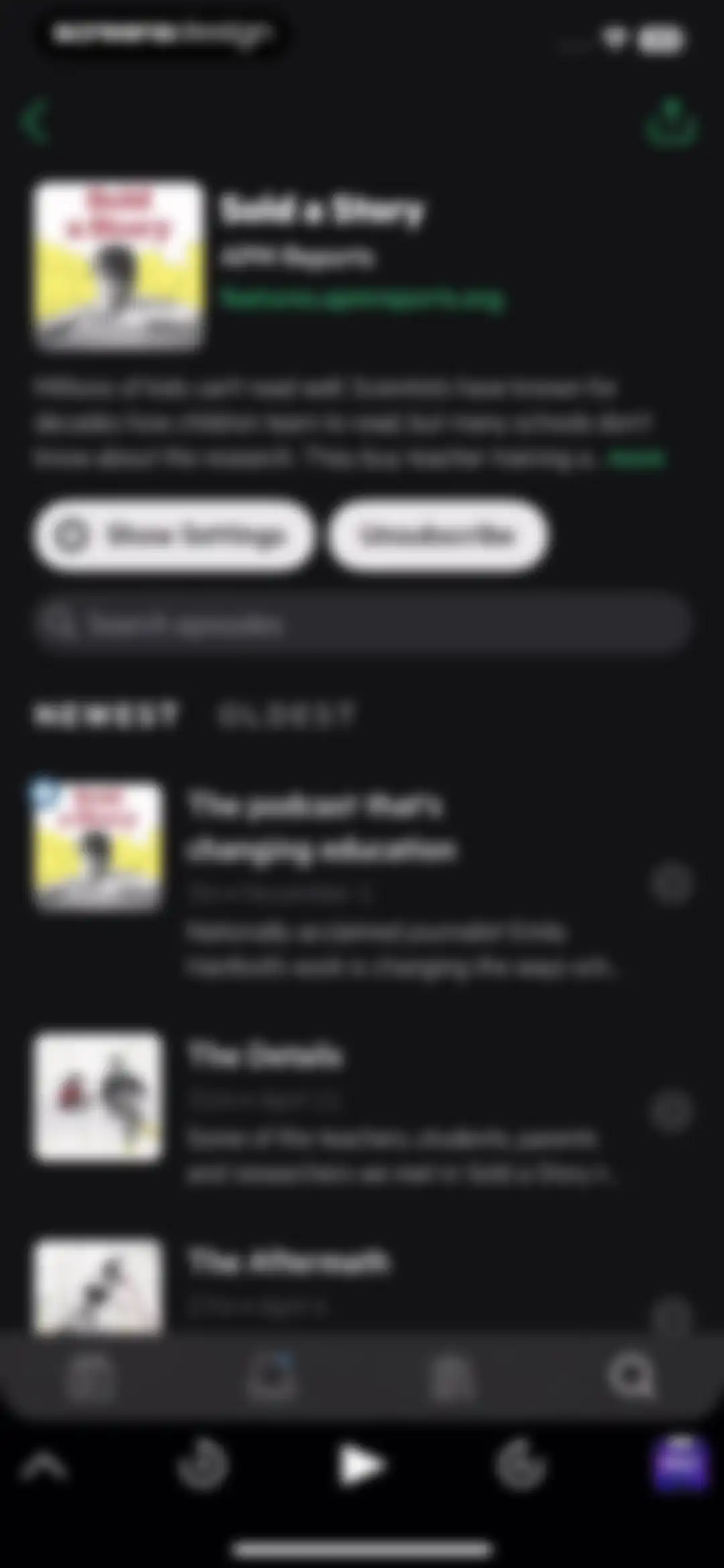 Castro: Podcast App & Player screen 31