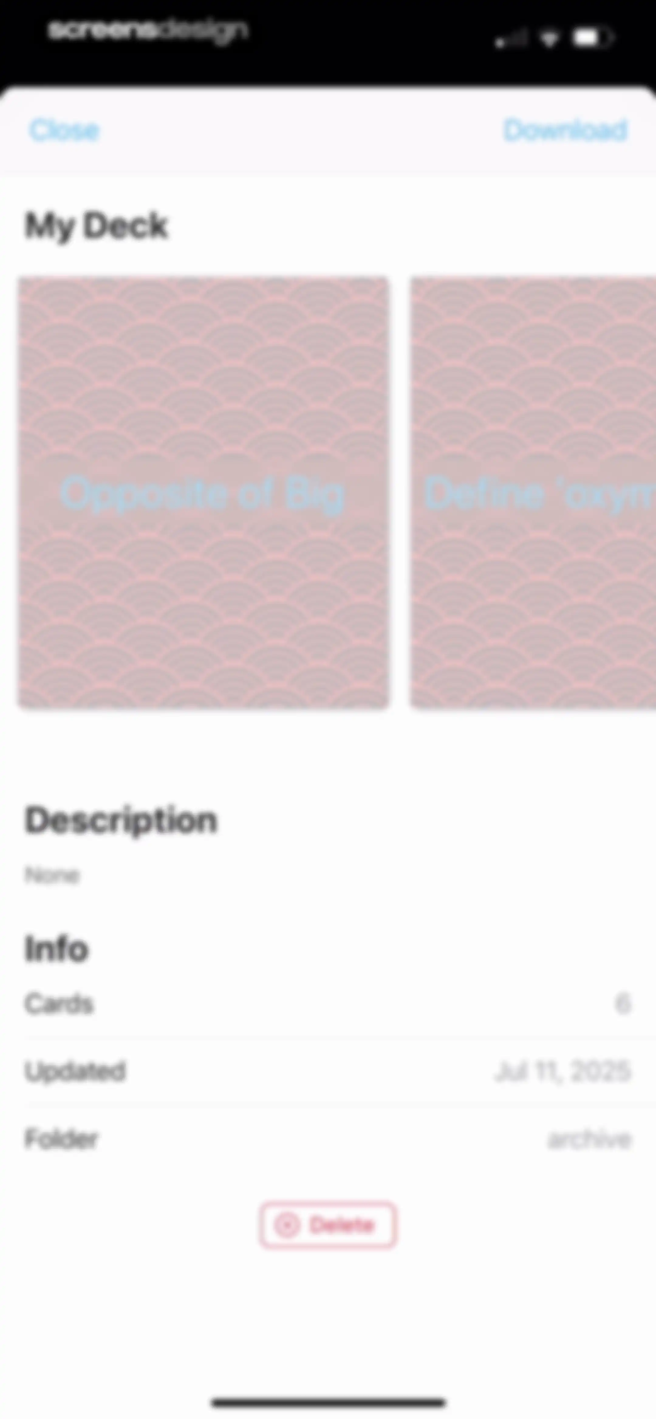 AlgoApp - Flashcards screen 67