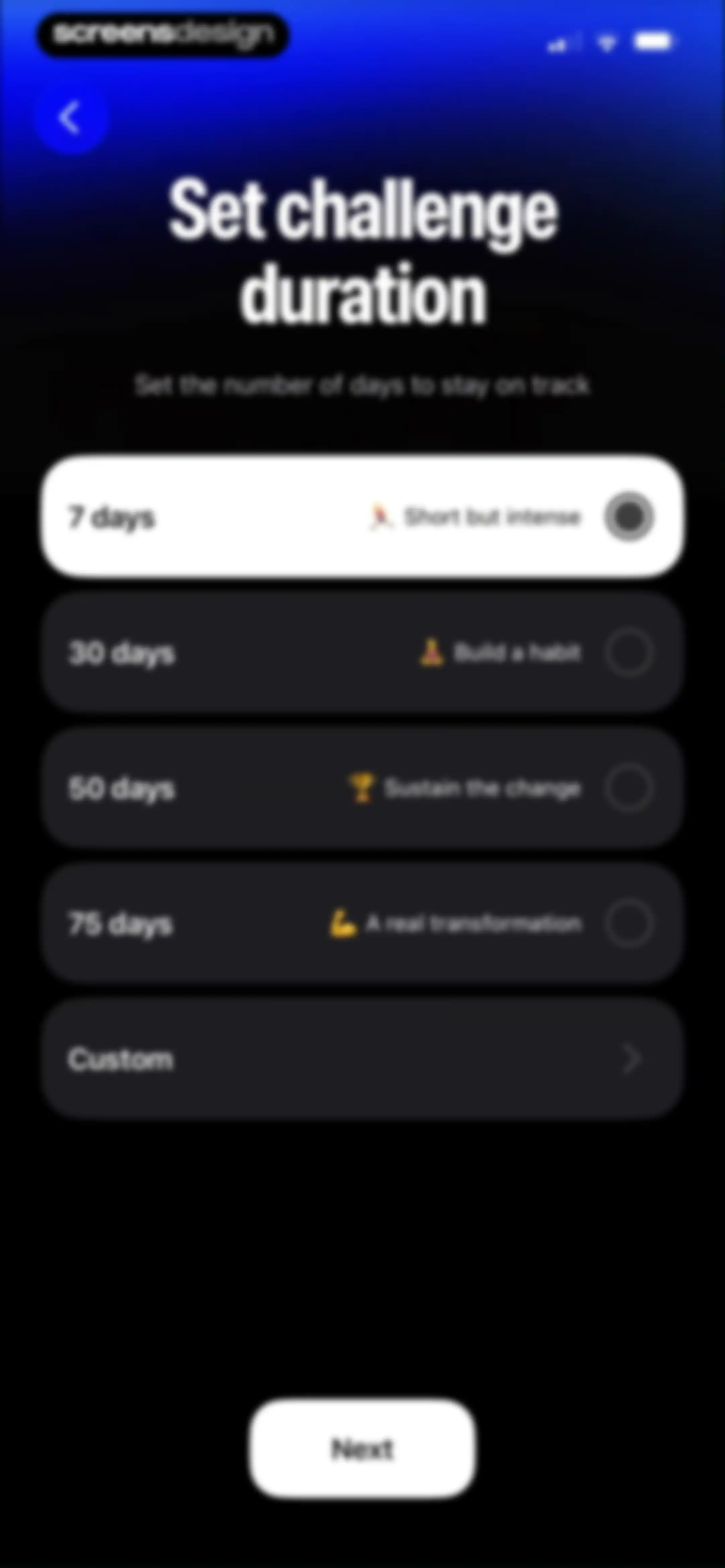 75 Days Challenge Tough & Soft screen 71