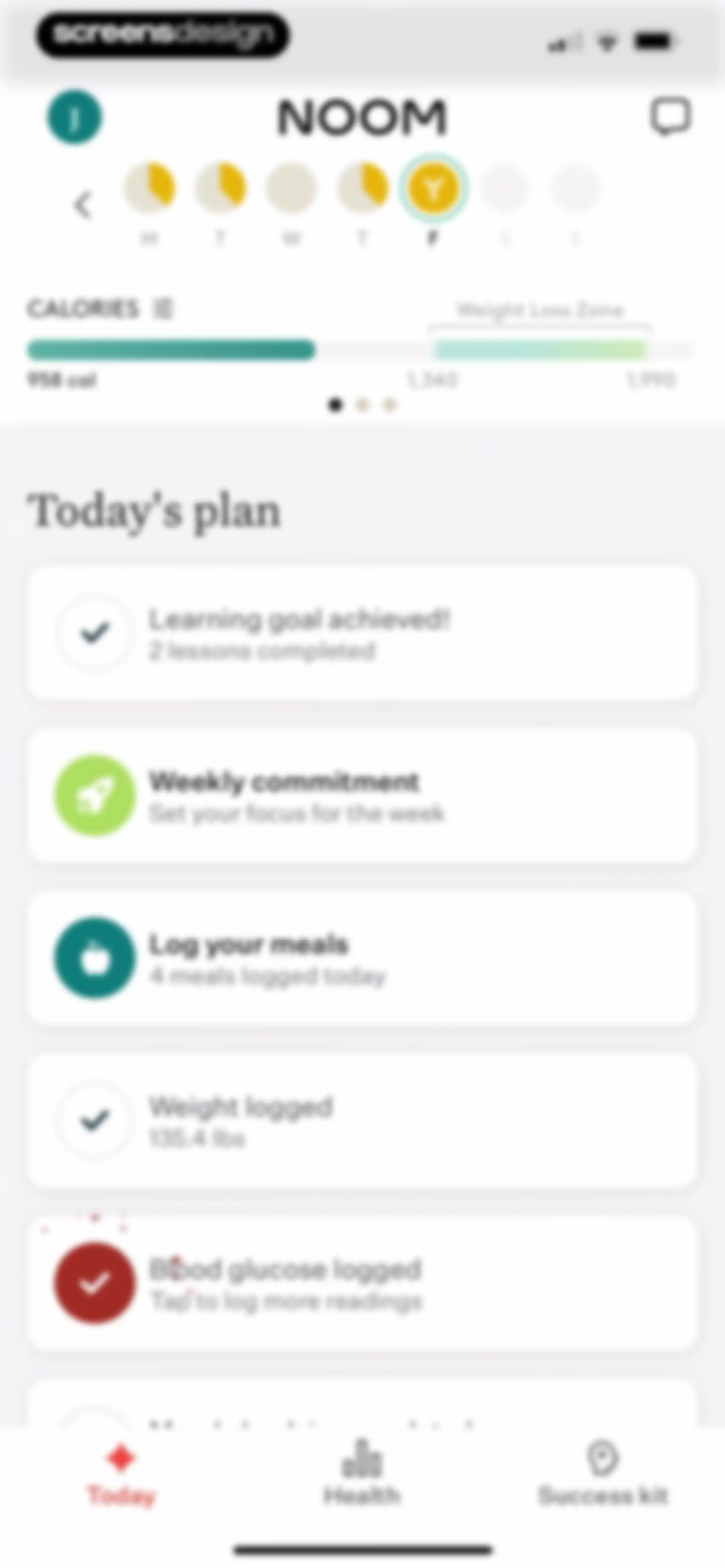 Noom Weight Loss, Food Tracker screen 309
