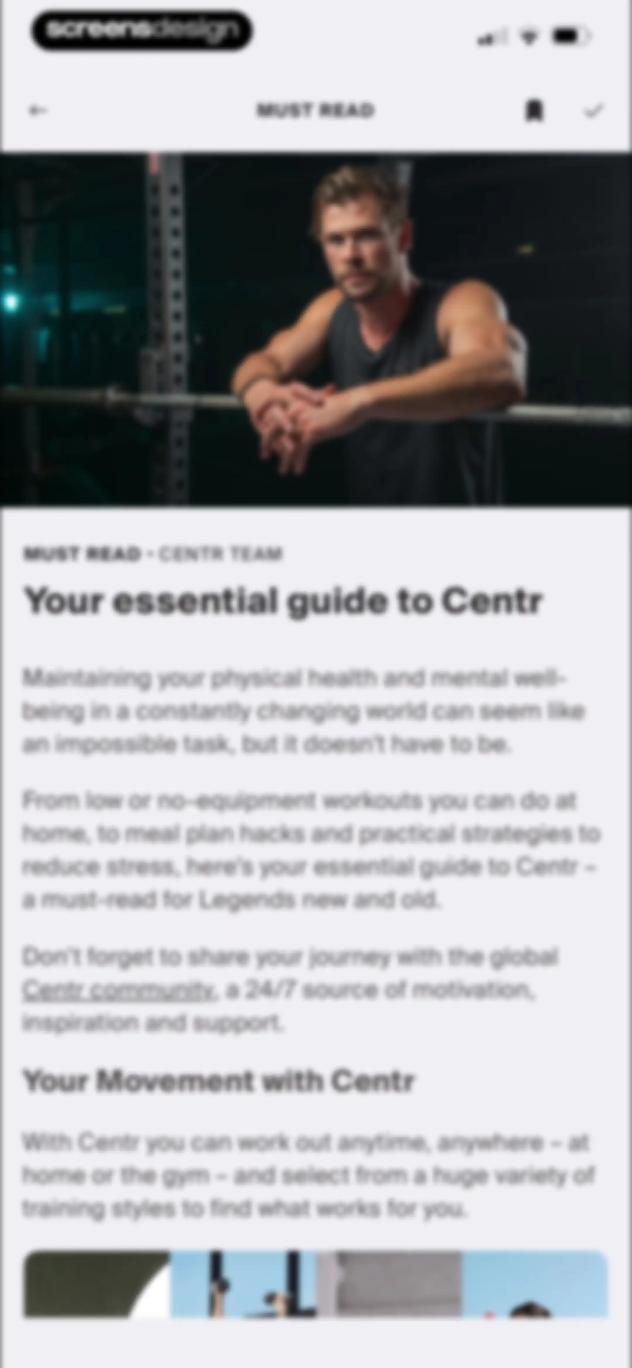 Centr: Strength & Fitness App screen 125