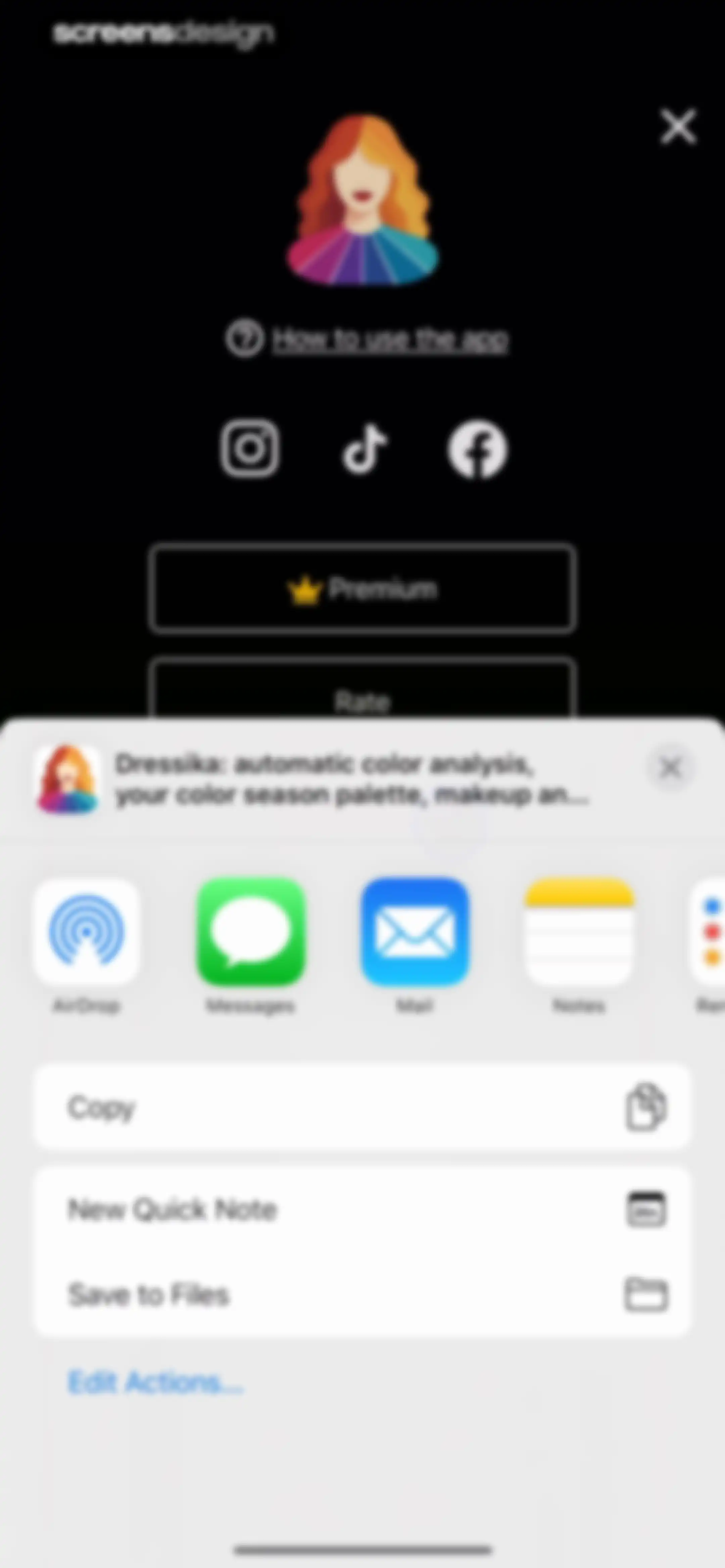 Color Analysis - Dressika screen 72
