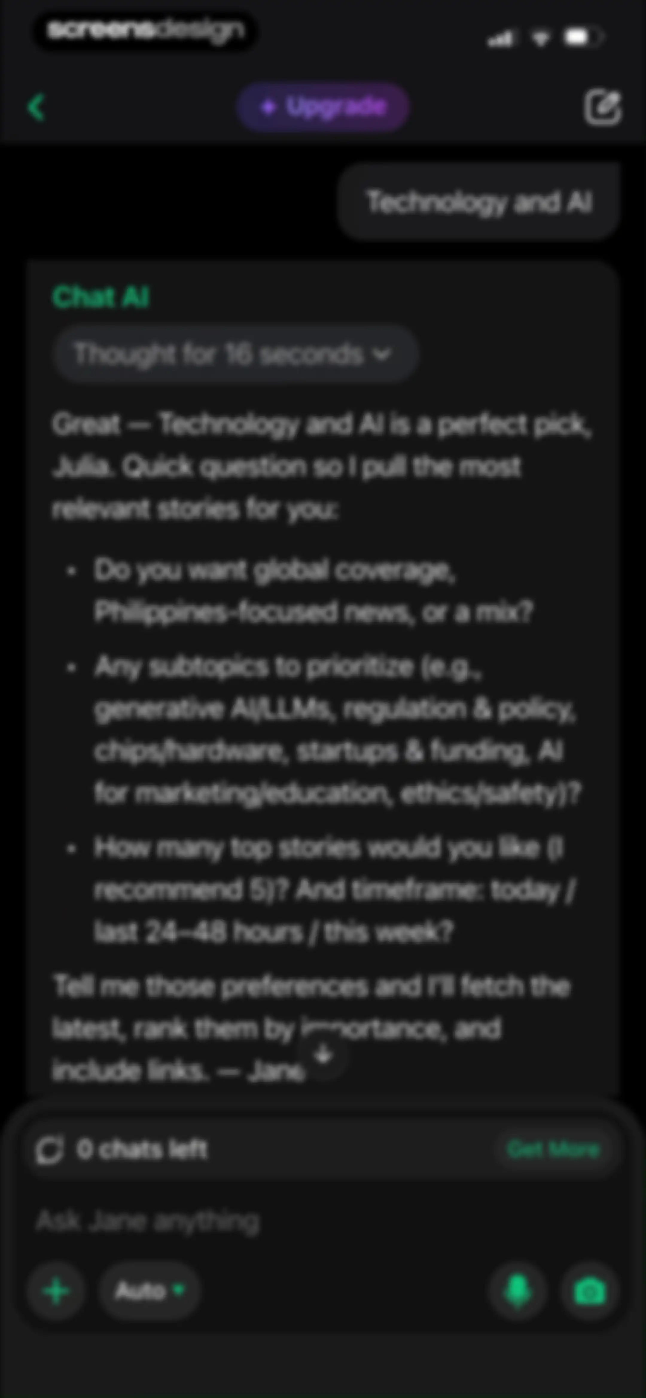 Chat AI 5: AI Agent & Video screen 35