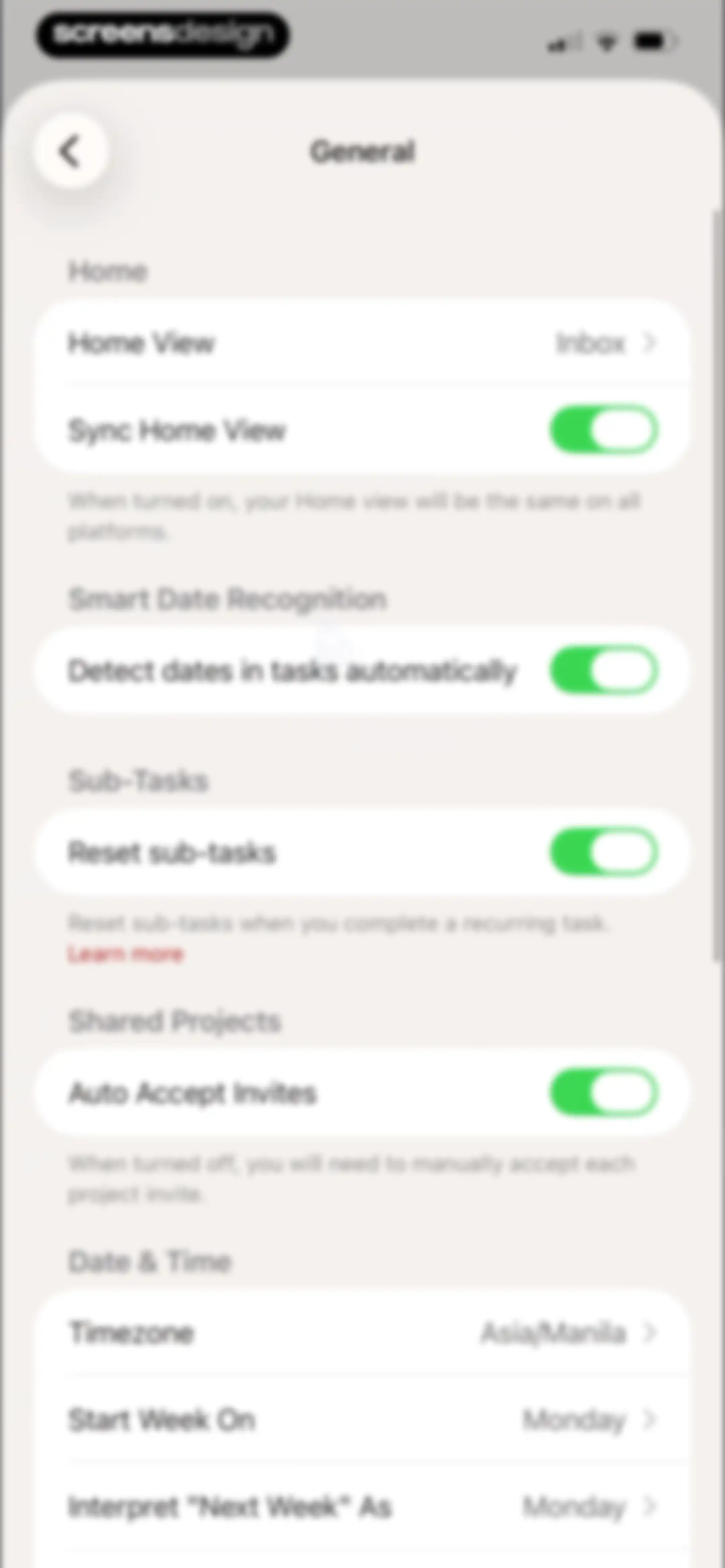 Todoist: To Do List & Calendar screen 182