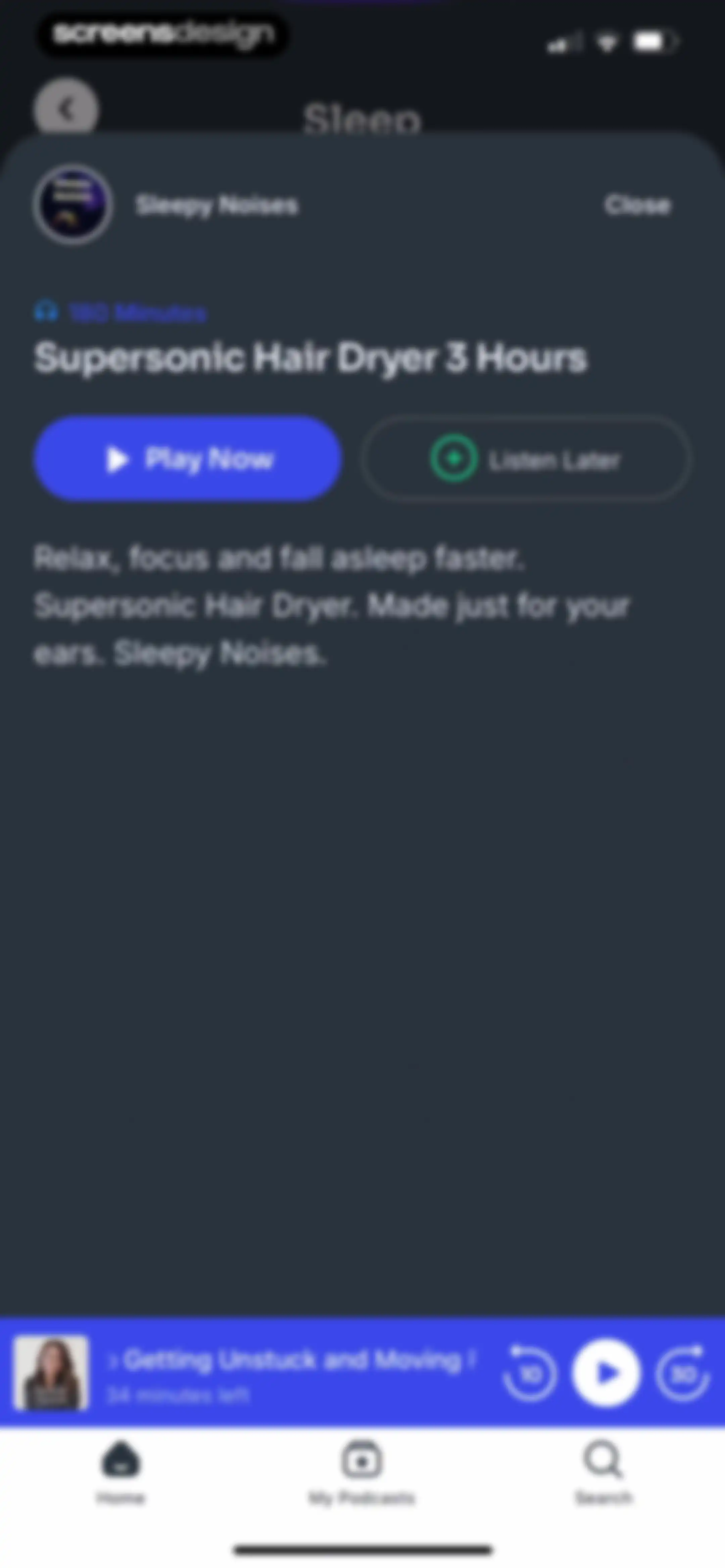 Podcast App screen 55