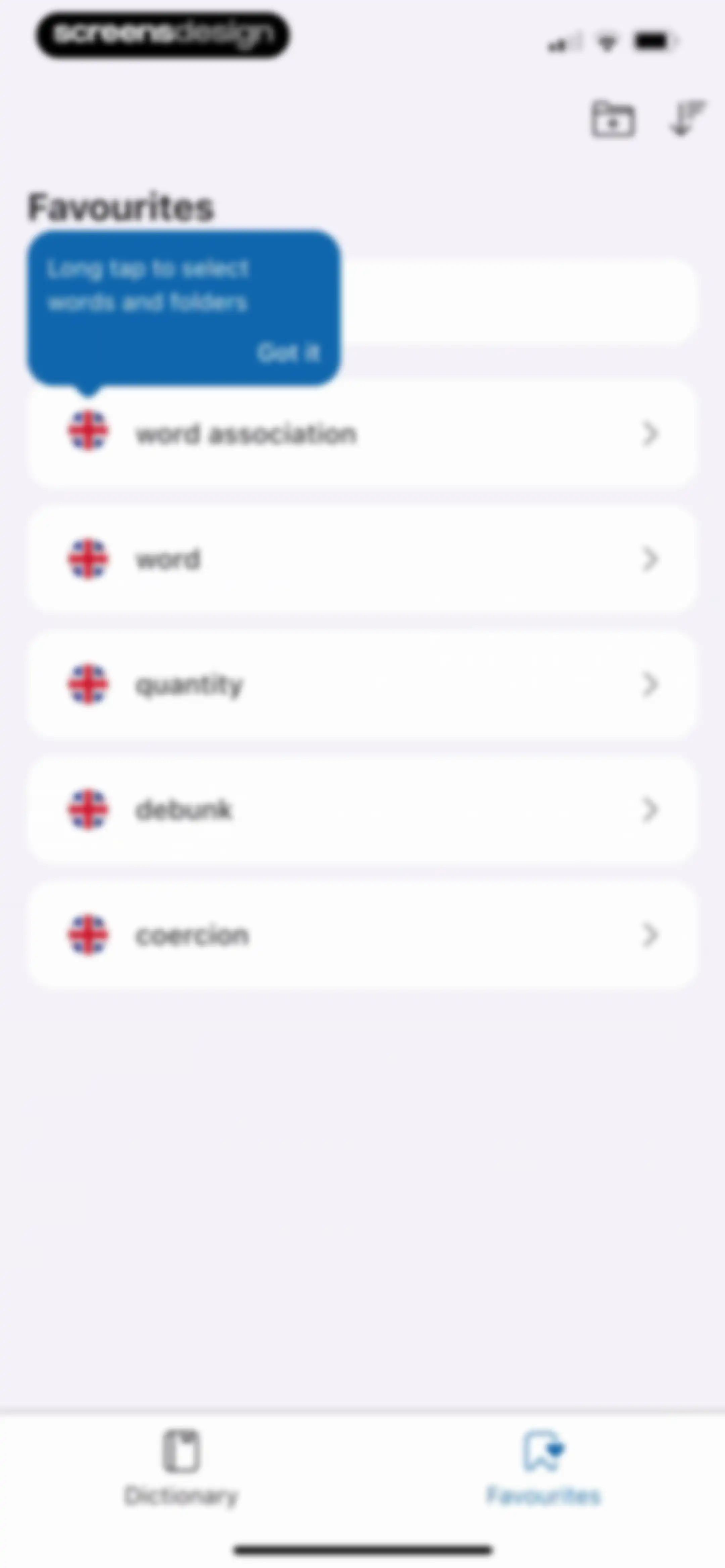 Oxford Dictionary & Thesaurus screen 49