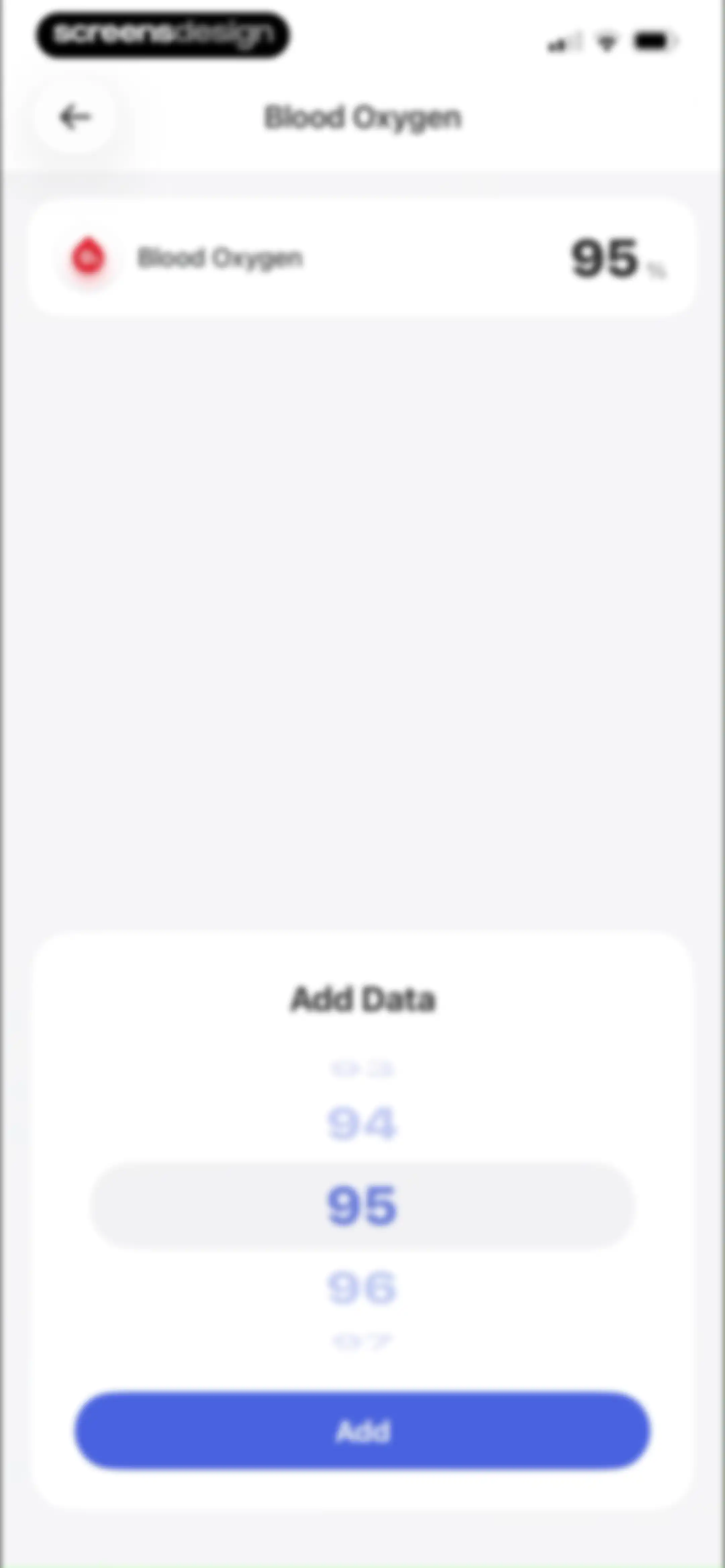 Health Tracker- HeartRate & BP screen 50