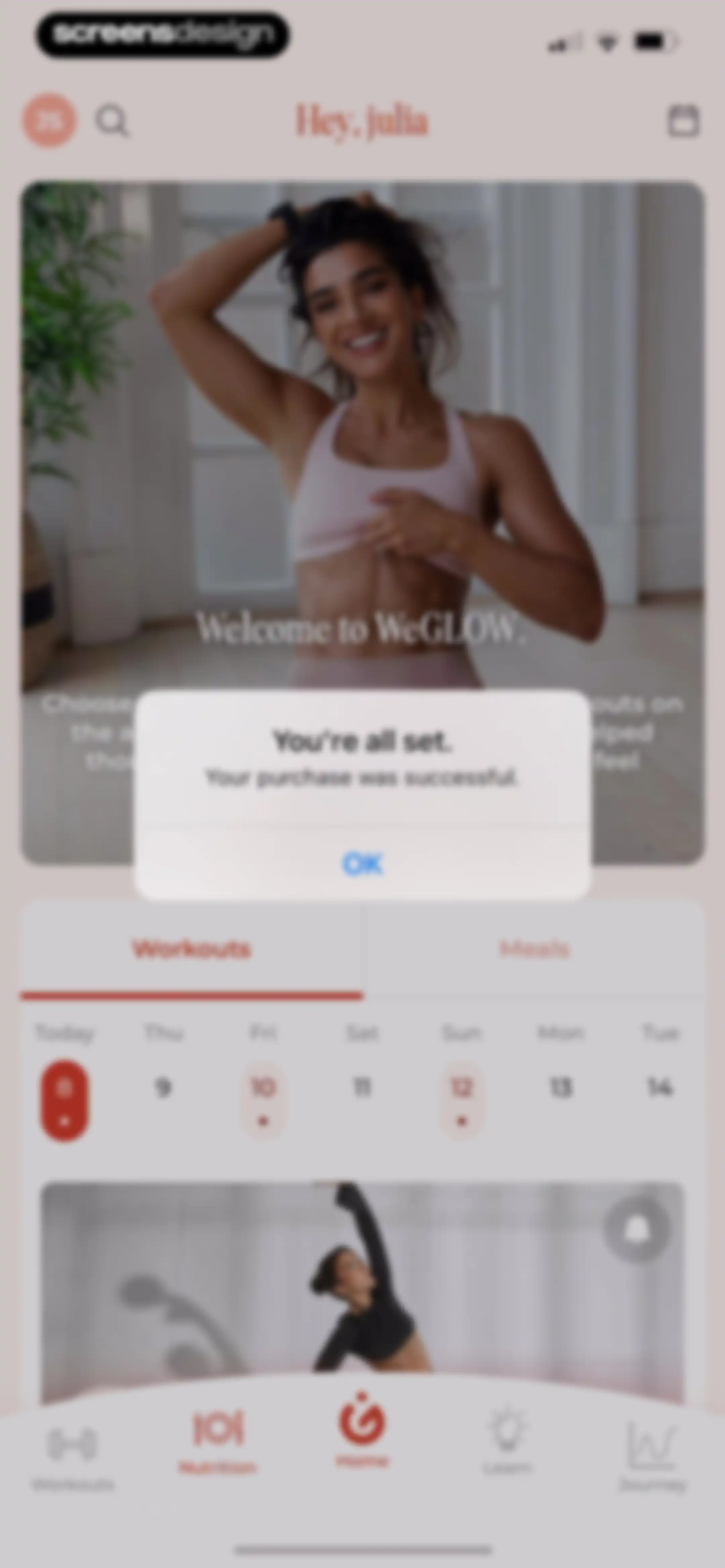 WeGLOW: Home Workout for Women screen 47