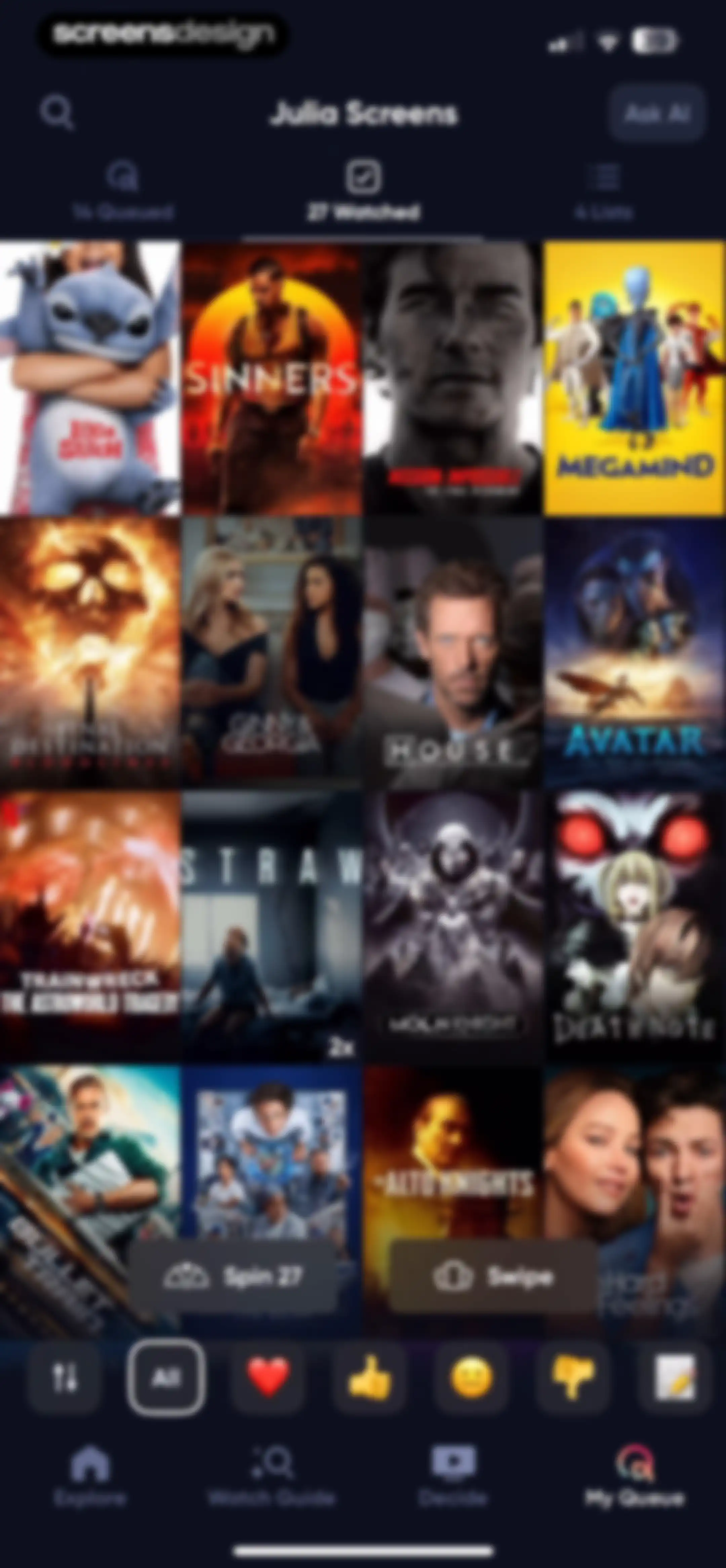 Queue - Find Movies & Shows screen 161