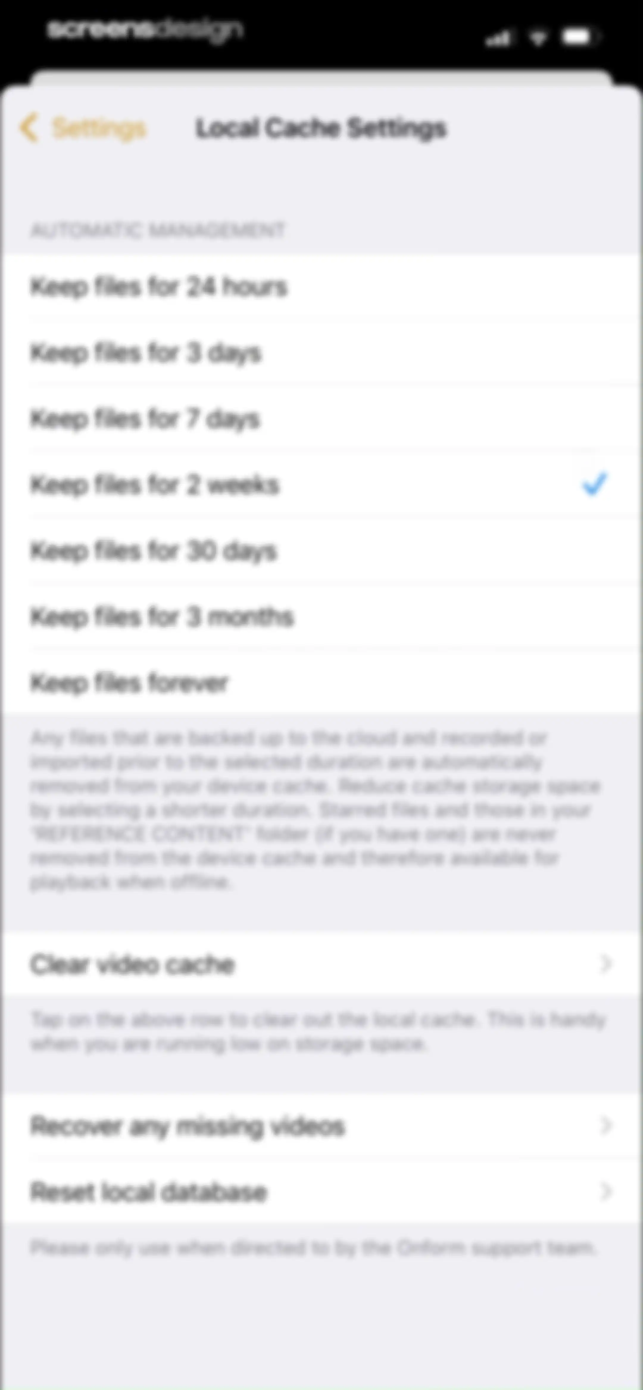Onform: Video Analysis App screen 121