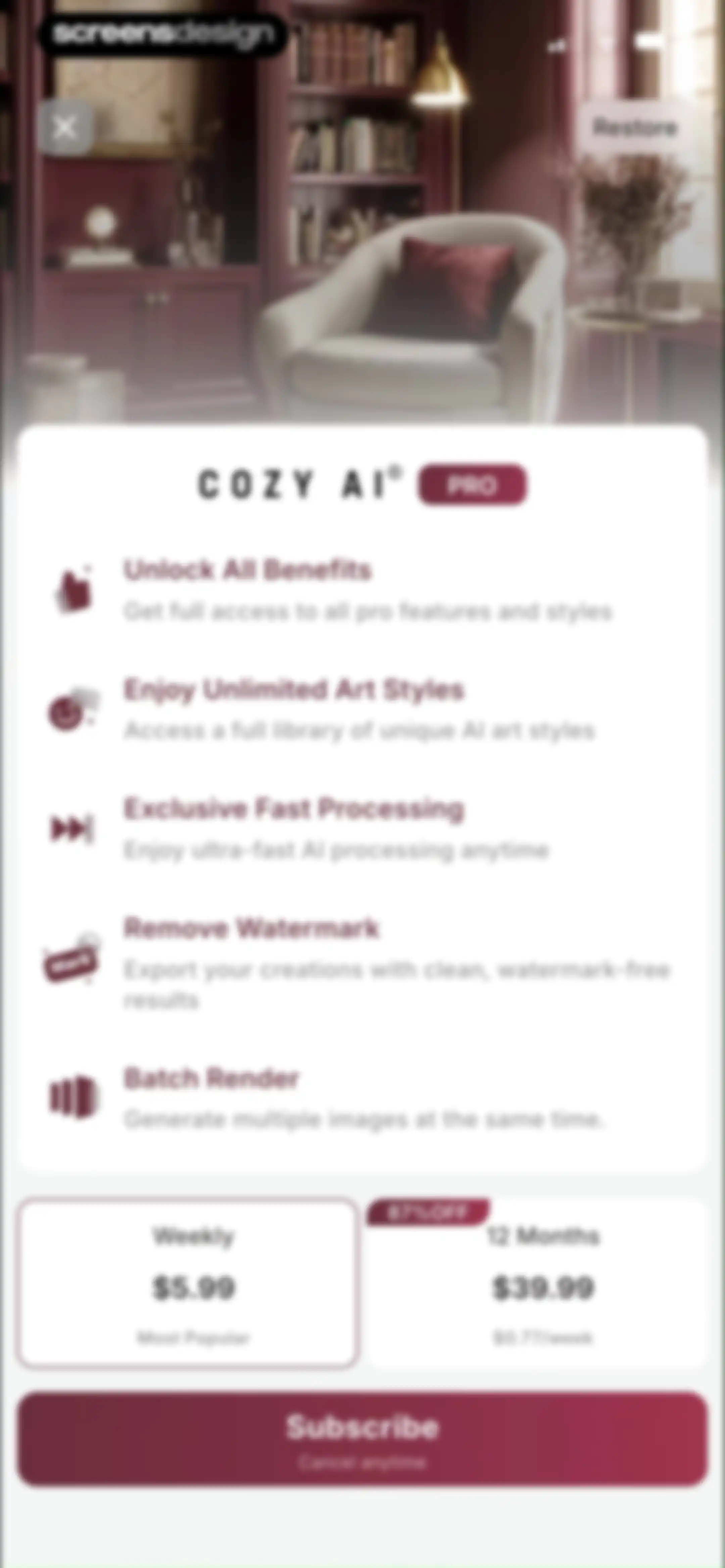 CozyAI - AI Home Design screen 38