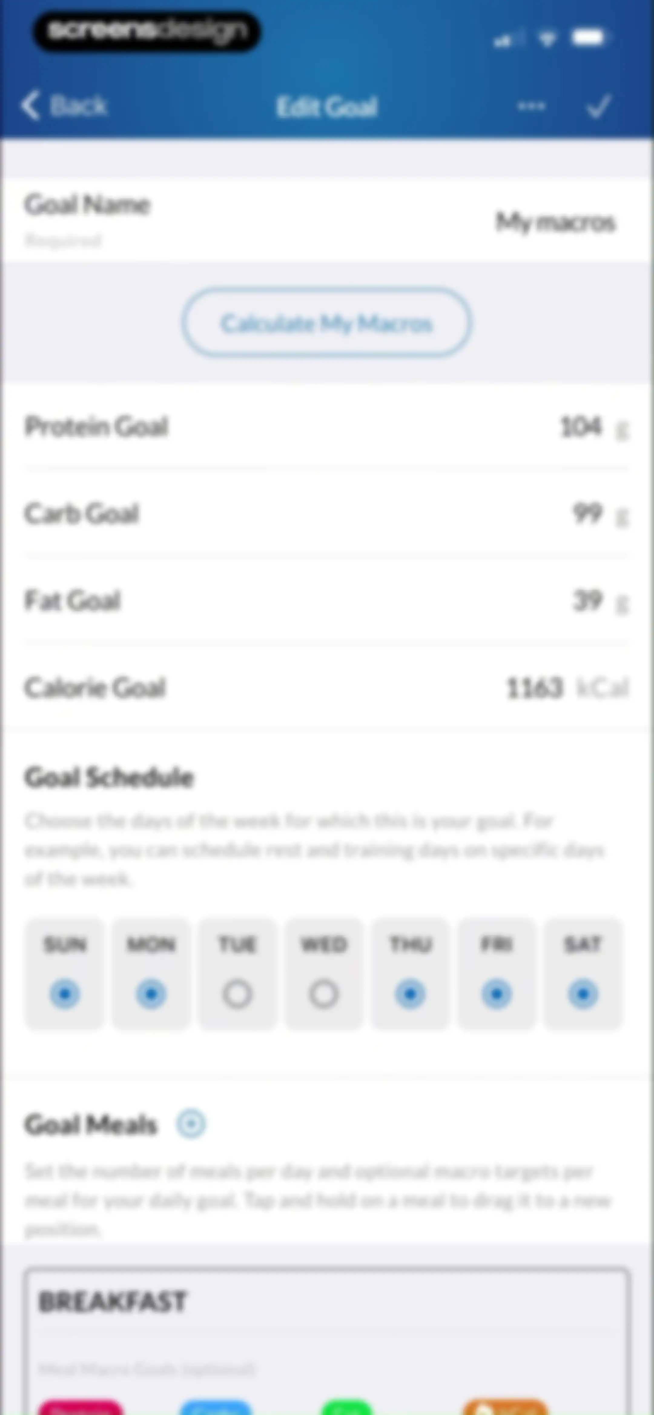 MacrosFirst - Macro Tracker screen 117